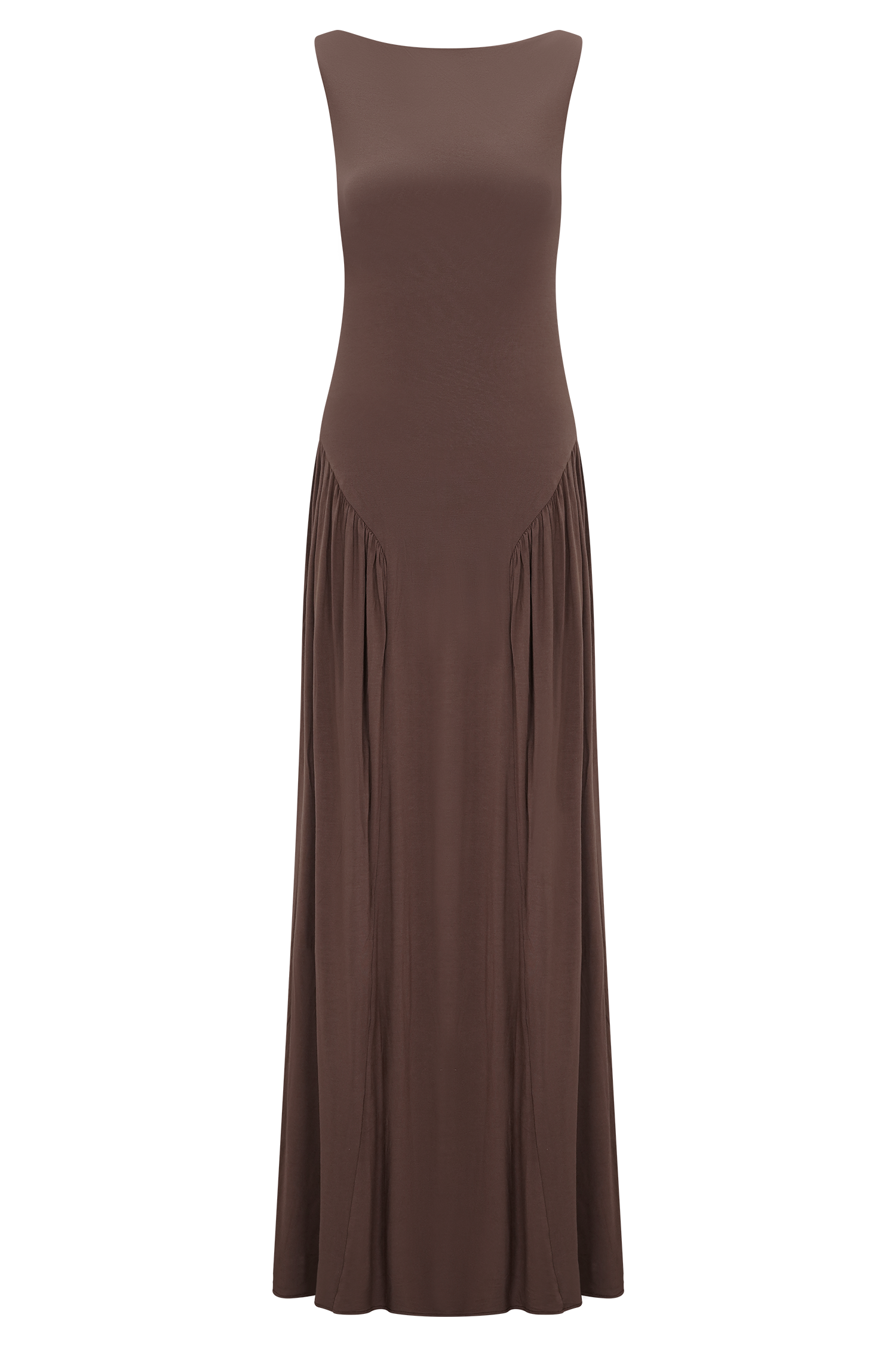 Marnie Modal Sleeveless Maxi Dress - Chocolate #9