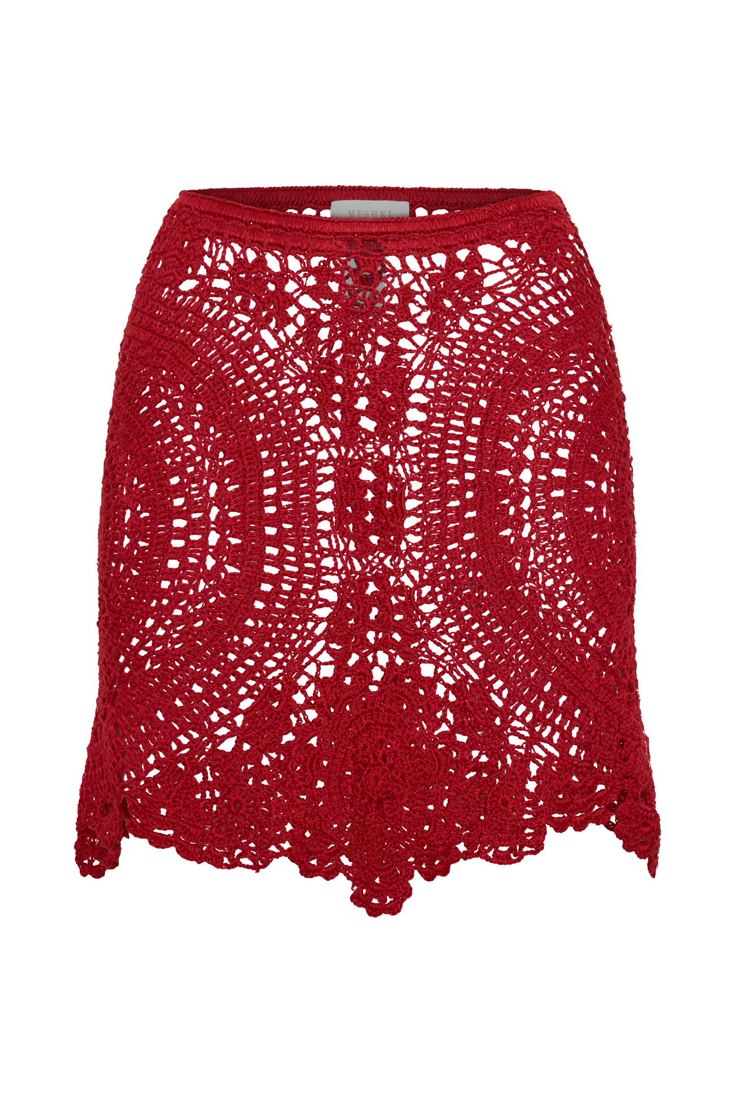 Marvin Crochet Mini Skirt - Red #9