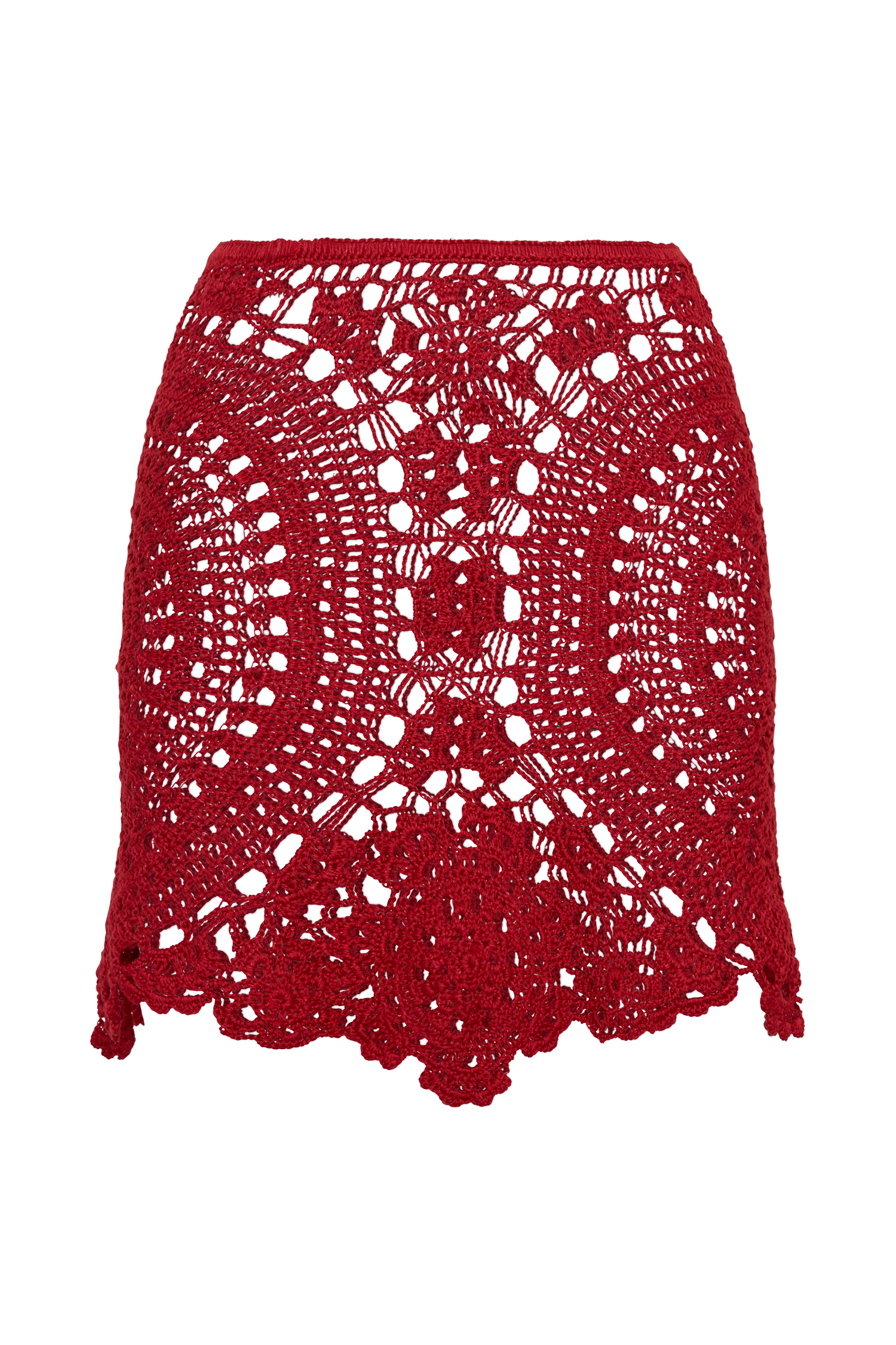 Marvin Crochet Mini Skirt - Red #8