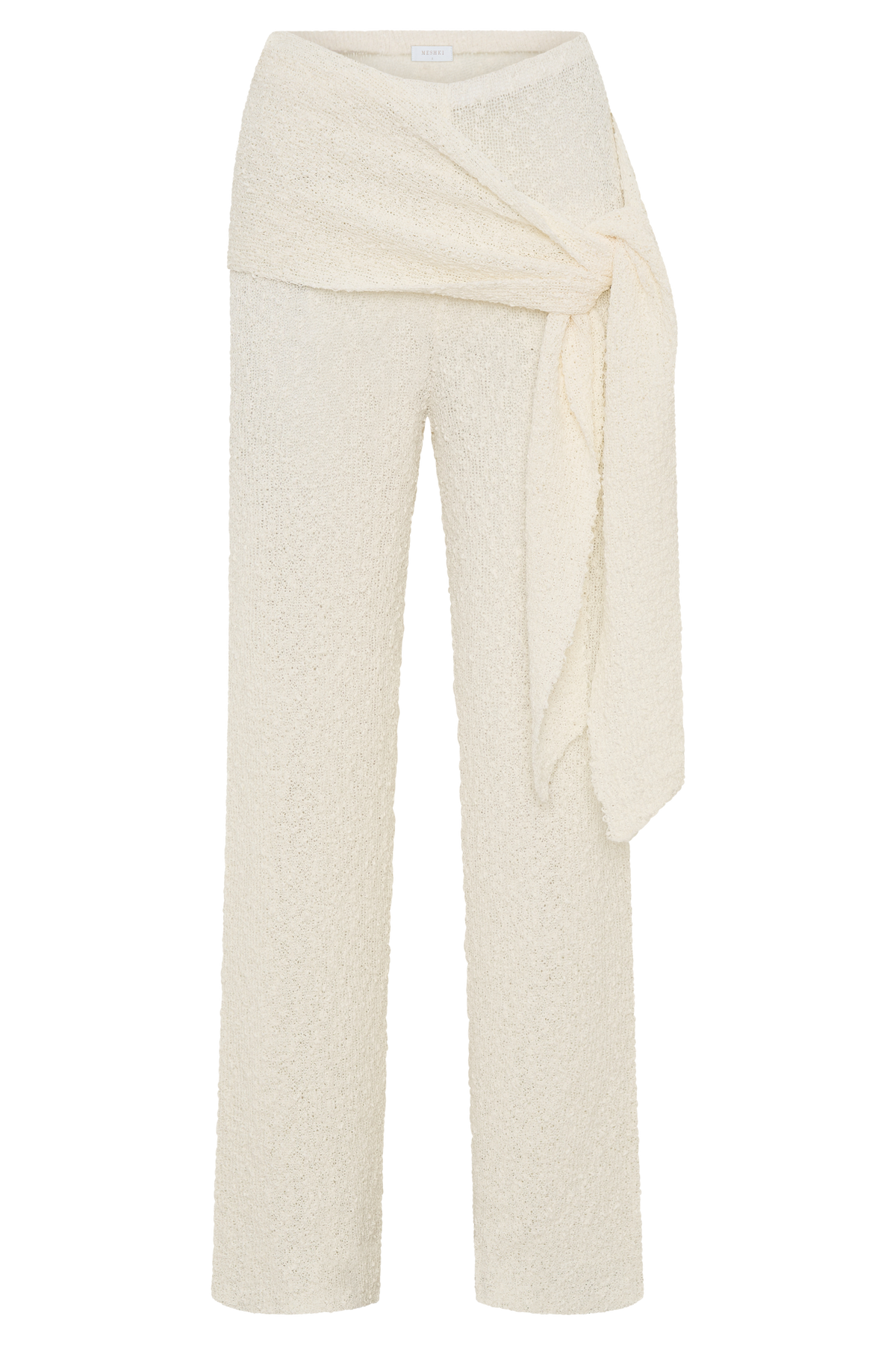 Mattais Boucle Knit Pants - Ivory | MESHKI US Mattais Boucle Knit Pants - Ivory | MESHKI US