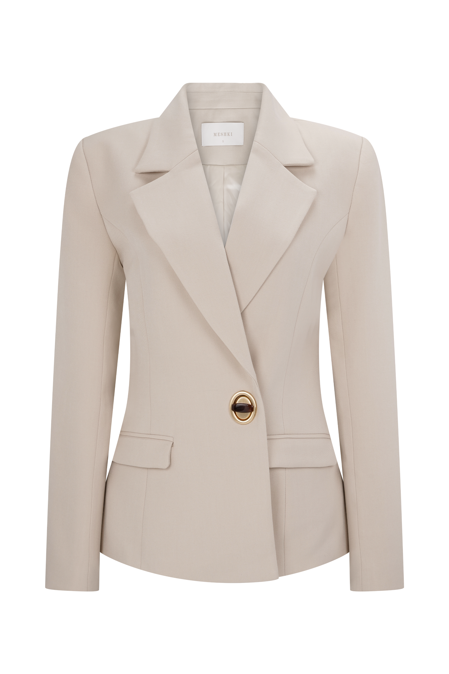 Max Cinched Waist Blazer - Ivory Stone | MESHKI US