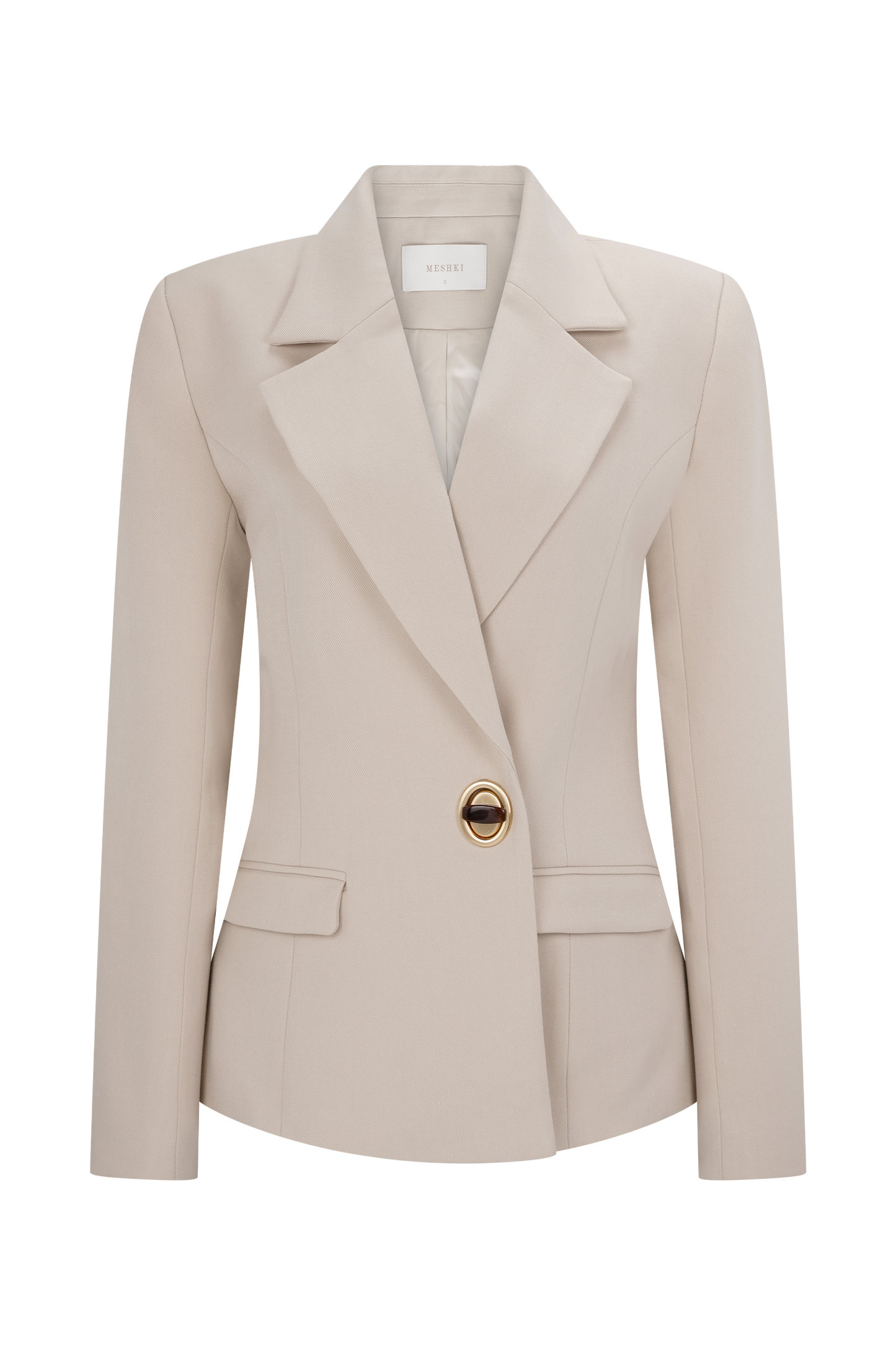 Max Cinched Waist Blazer - Ivory Stone