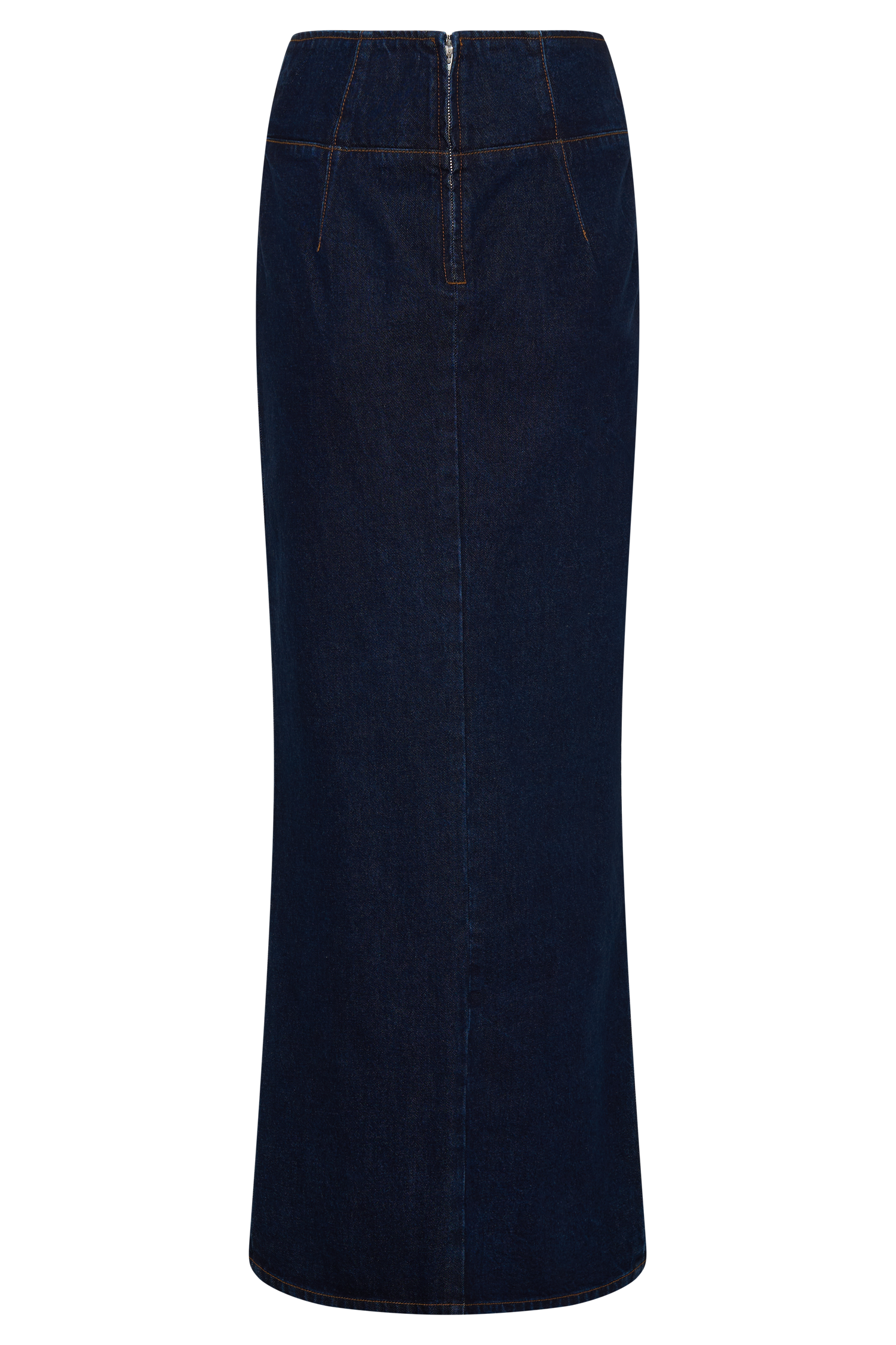 Maylena High Rise Denim Maxi Skirt - Indigo Blue #9