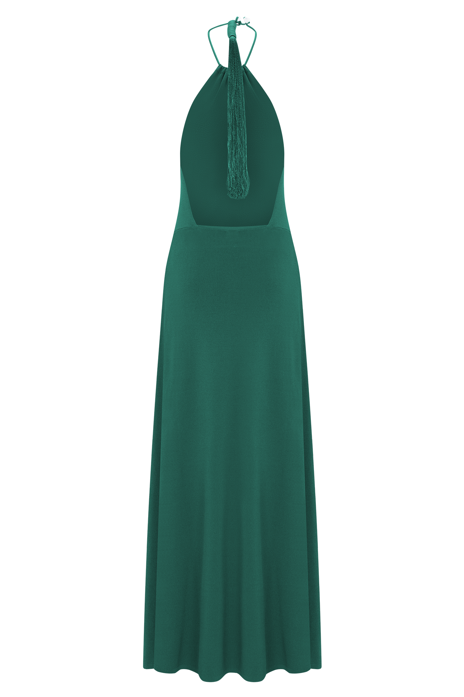 Meg Halter Tassel Maxi Dress - Emerald #7