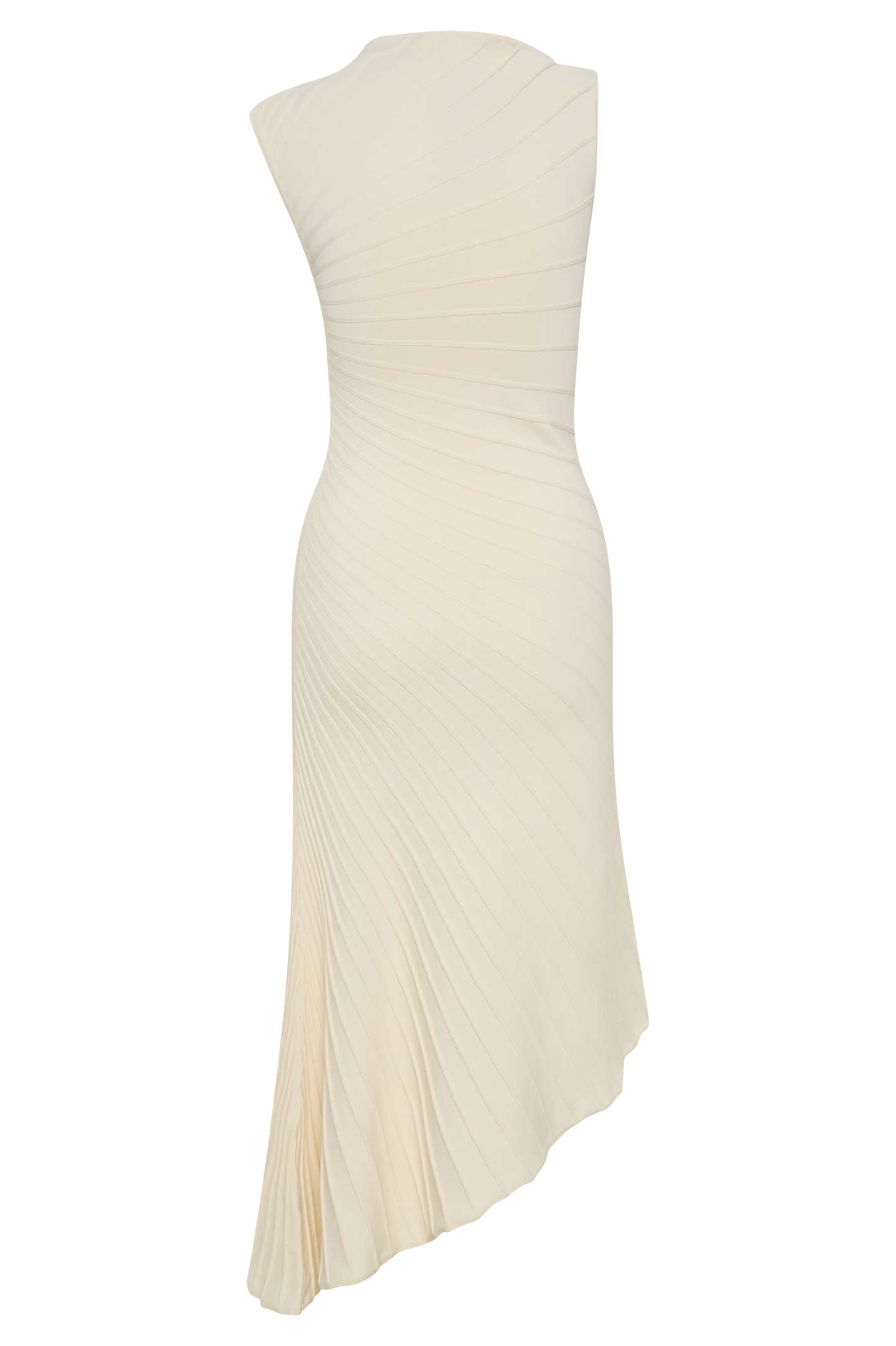 Milasandra Pleated Knit Dress - Ivory