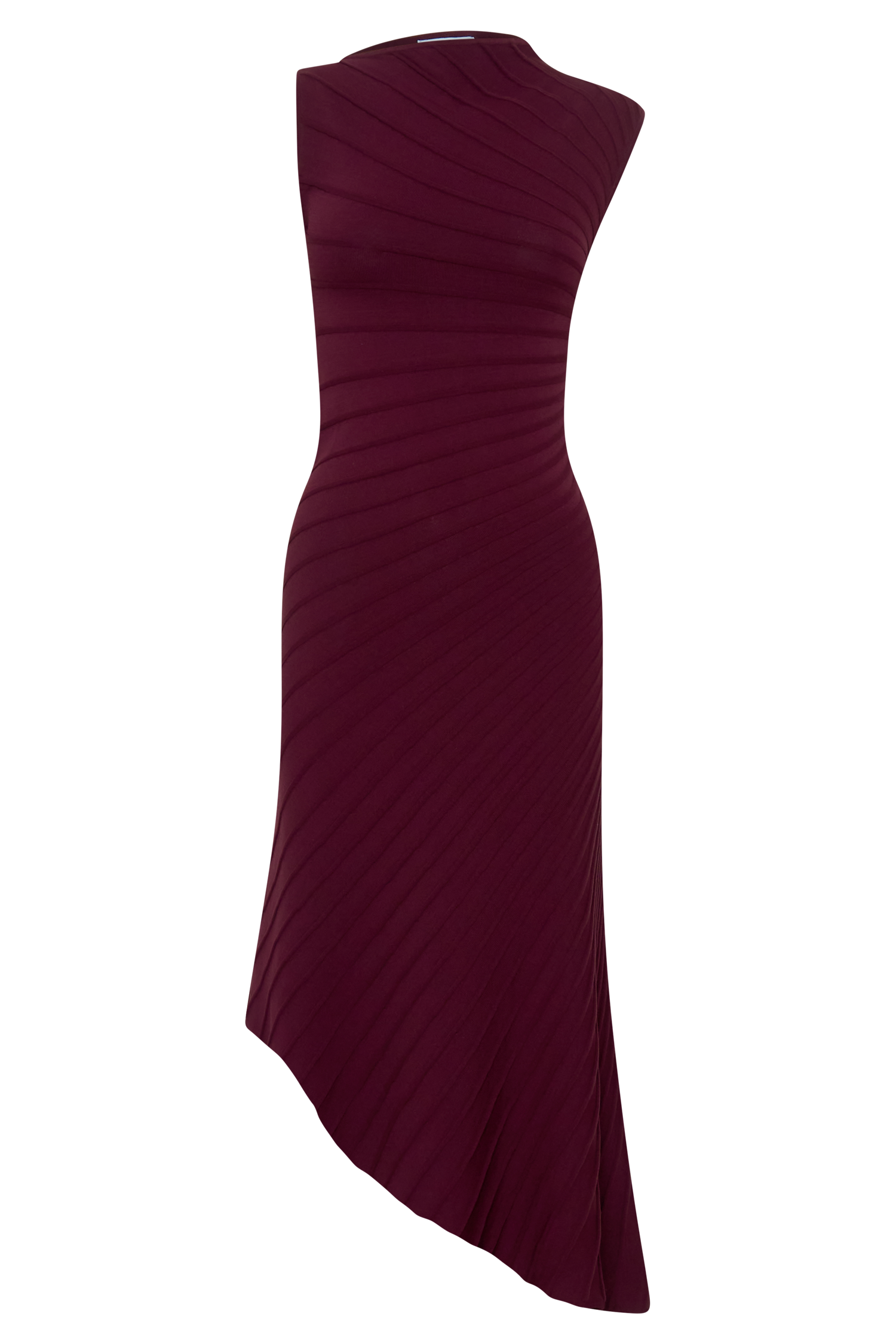 Milasandra Pleated Knit Dress - Plum #14
