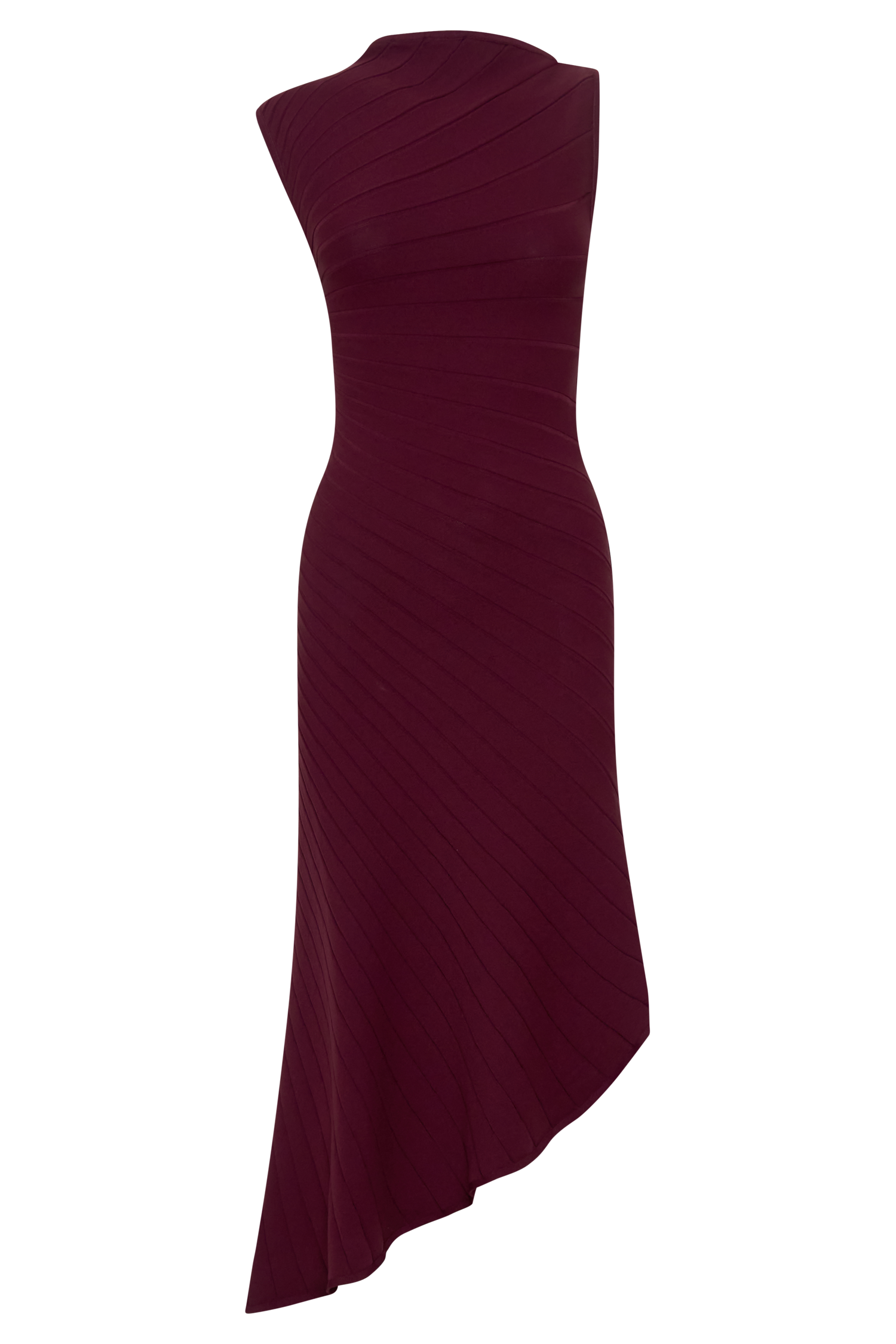 Milasandra Pleated Knit Dress - Plum #13