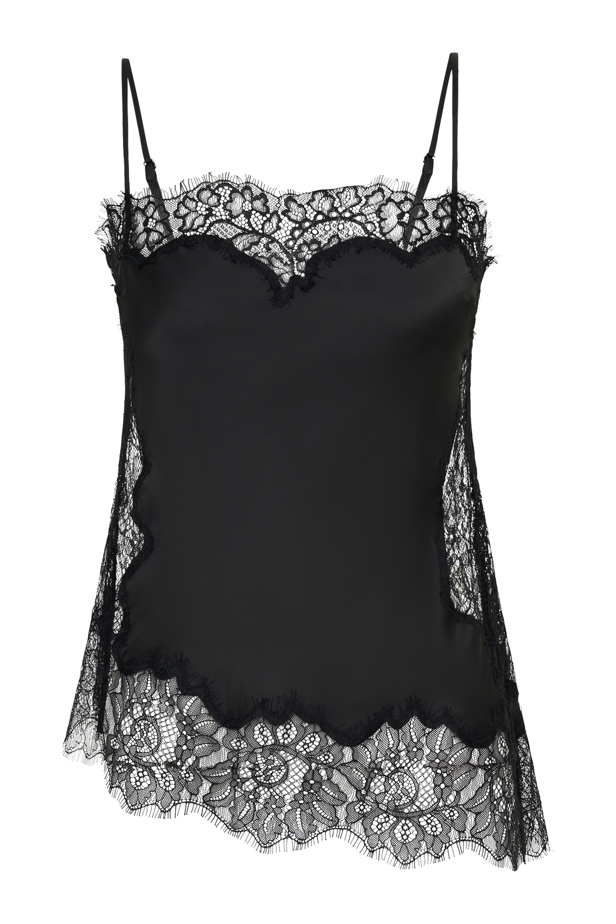 Miriam Satin & Lace Camisole - Black | MESHKI US Miriam Satin & Lace Camisole - Black | MESHKI US
