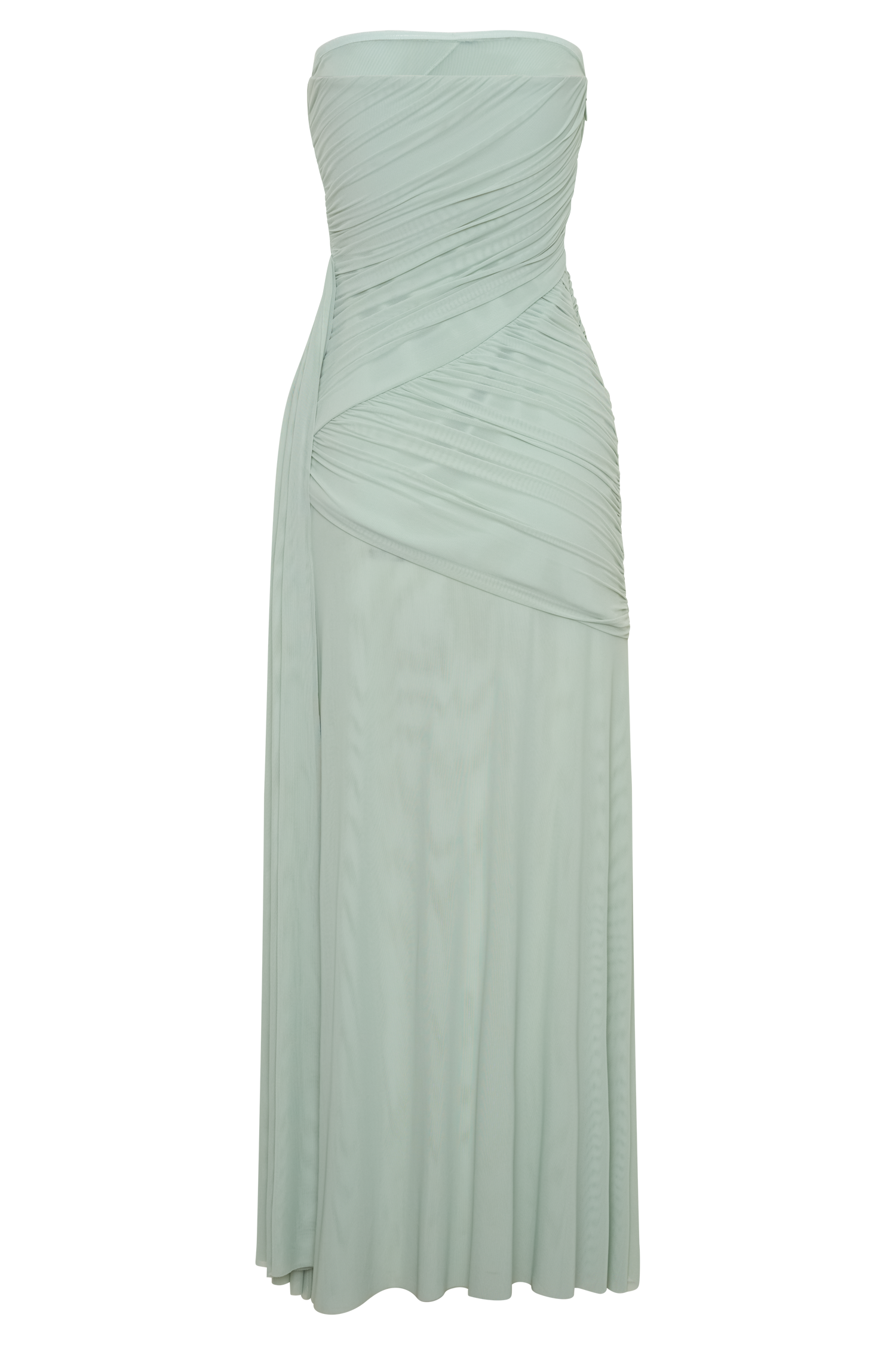 grey strapless maxi dress Draped Strapless Maxi Dress, Dark Grey Viscose, Made in Italy
