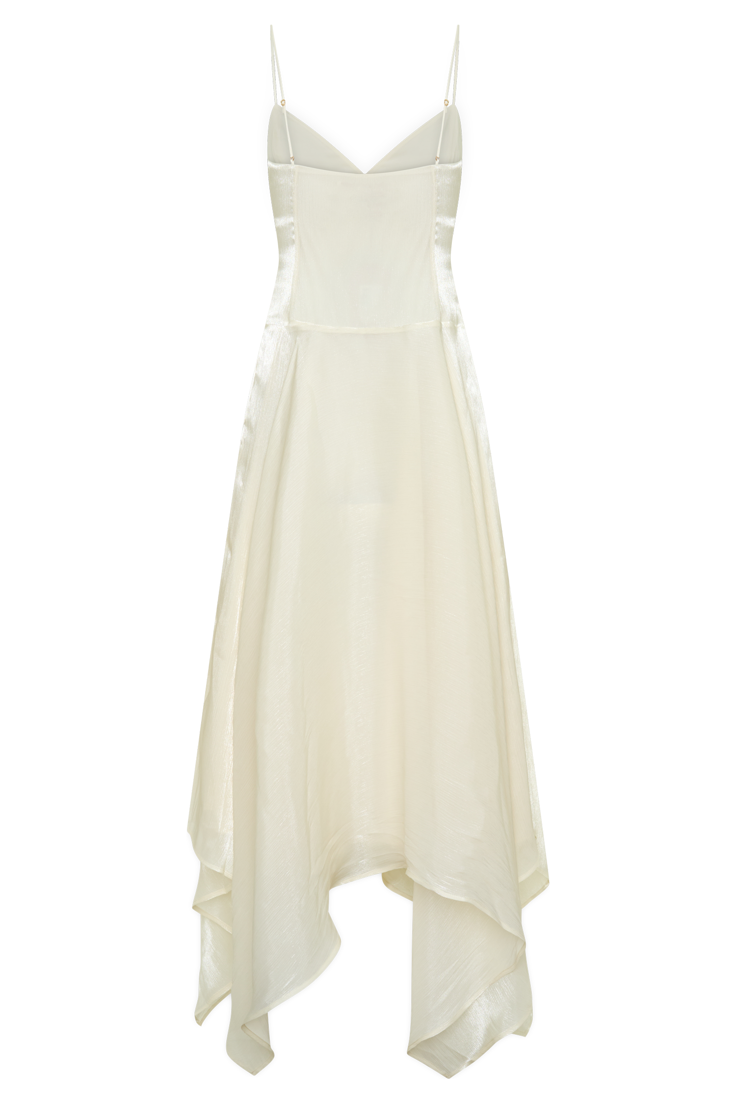 macys white maxi dress Naomi Satin Asymmetric Hem Maxi Dress - Ivory