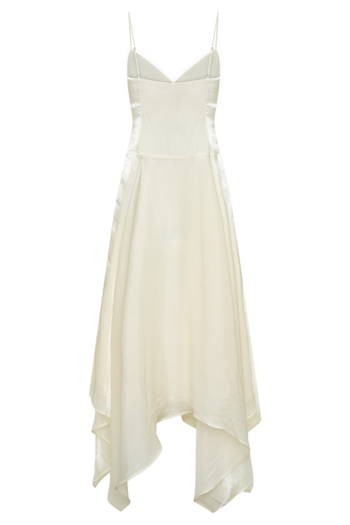 Naomi Satin Asymmetric Hem Maxi Dress - Ivory | MESHKI US Naomi Satin Asymmetric Hem Maxi Dress - Ivory | MESHKI US