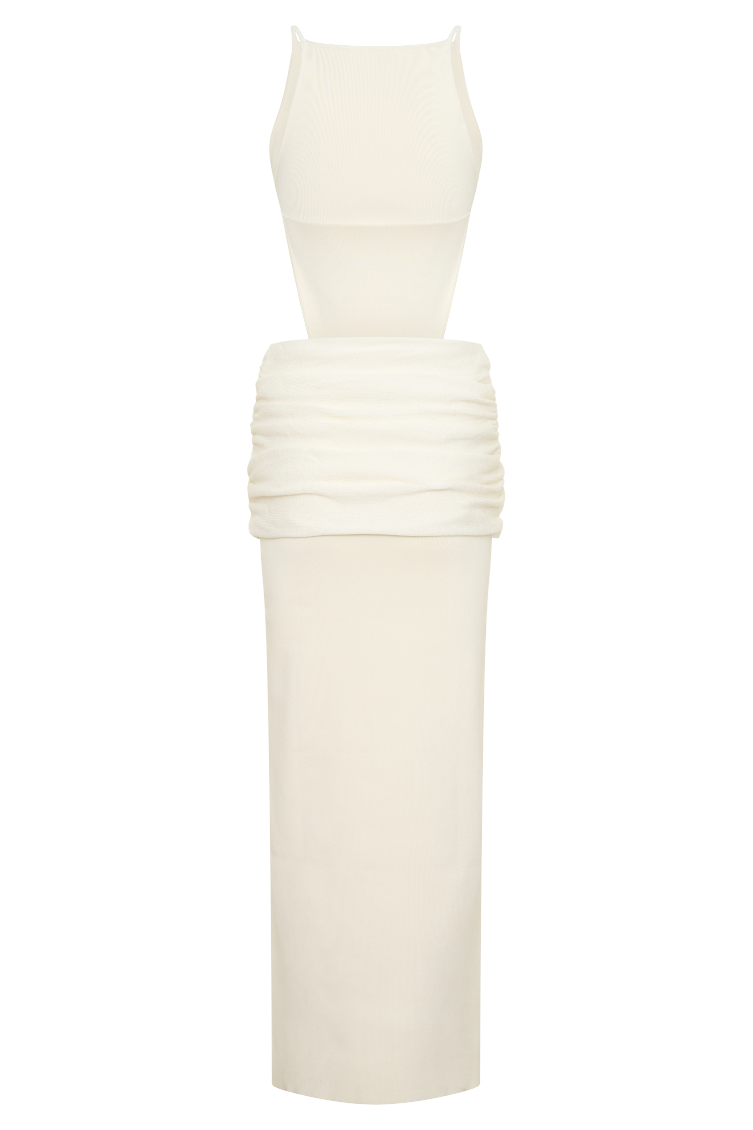 white no sleeve dress Short Dresses Back Zipper Sleeveless Cut Out Side Detail