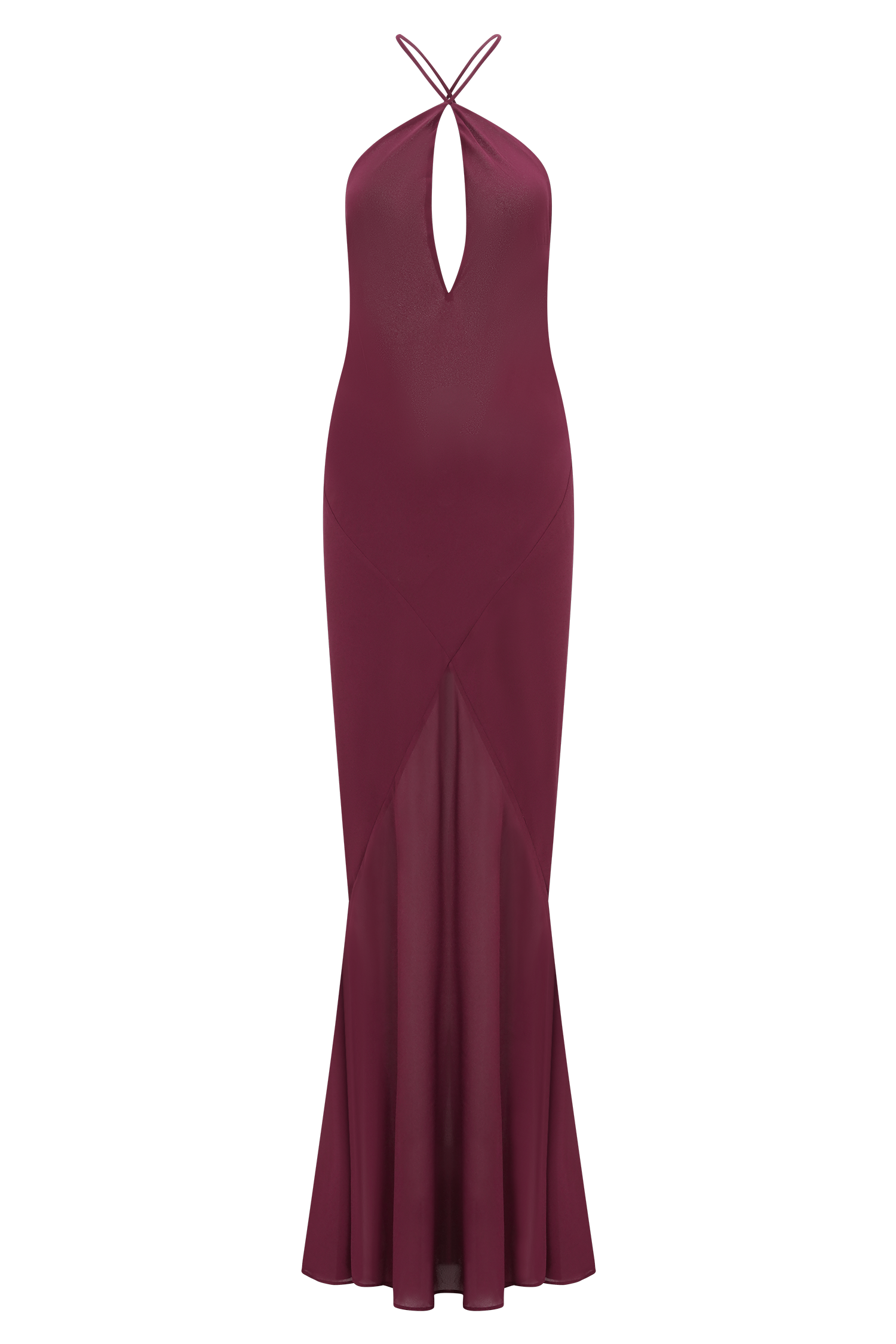 Nerea Slip Halter Maxi Dress - Cherry Red | MESHKI US Nerea Slip Halter Maxi Dress - Cherry Red | MESHKI US