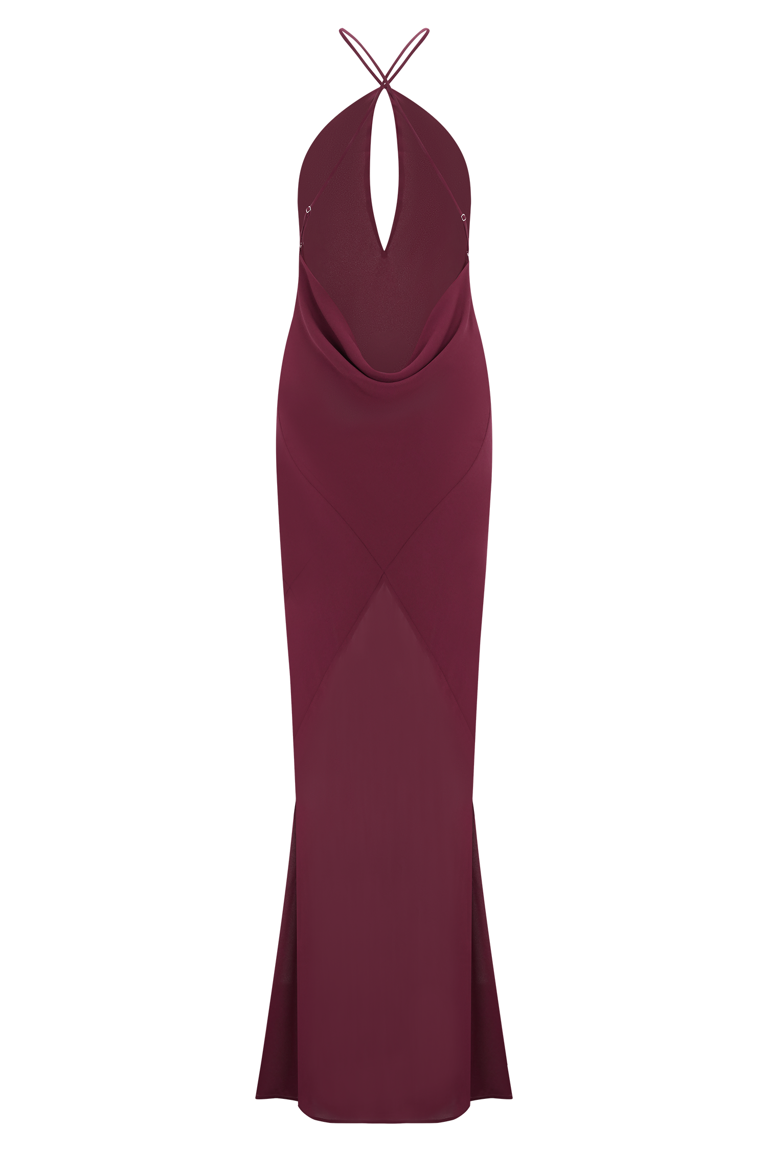Nerea Slip Halter Maxi Dress / Cherry Red | MESHKI