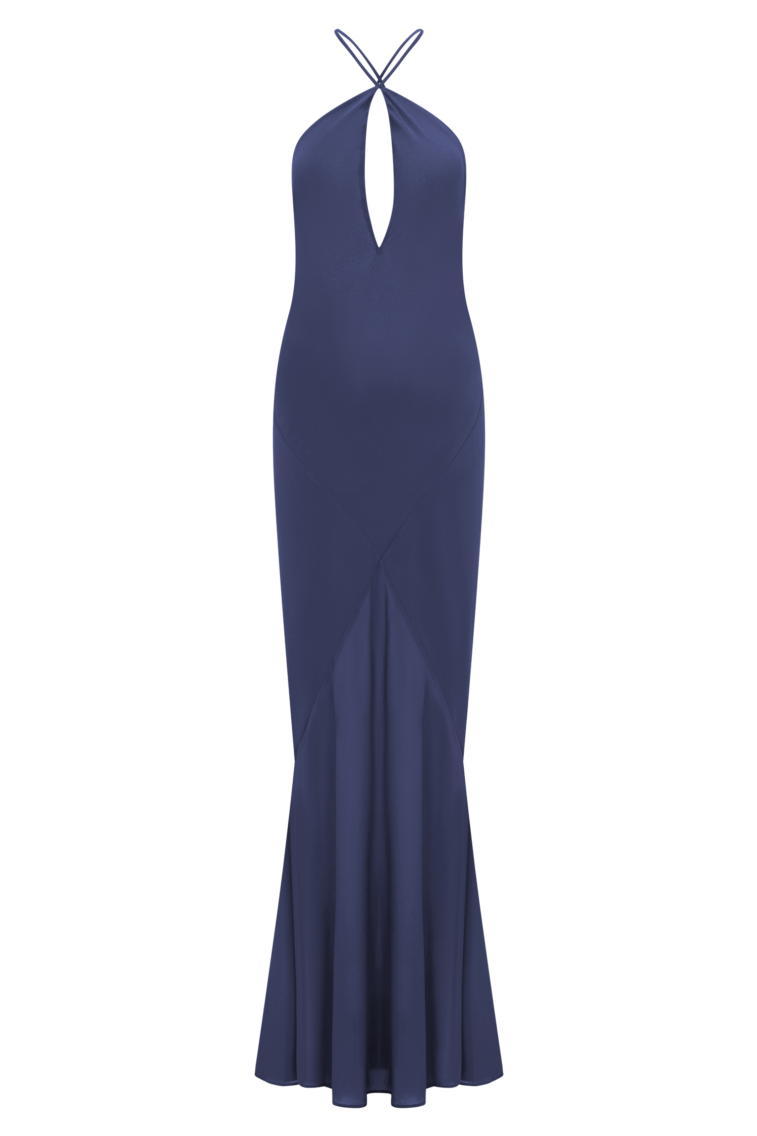 Nerea Slip Halter Maxi Dress - Purple Ink | MESHKI US Nerea Slip Halter Maxi Dress - Purple Ink | MESHKI US