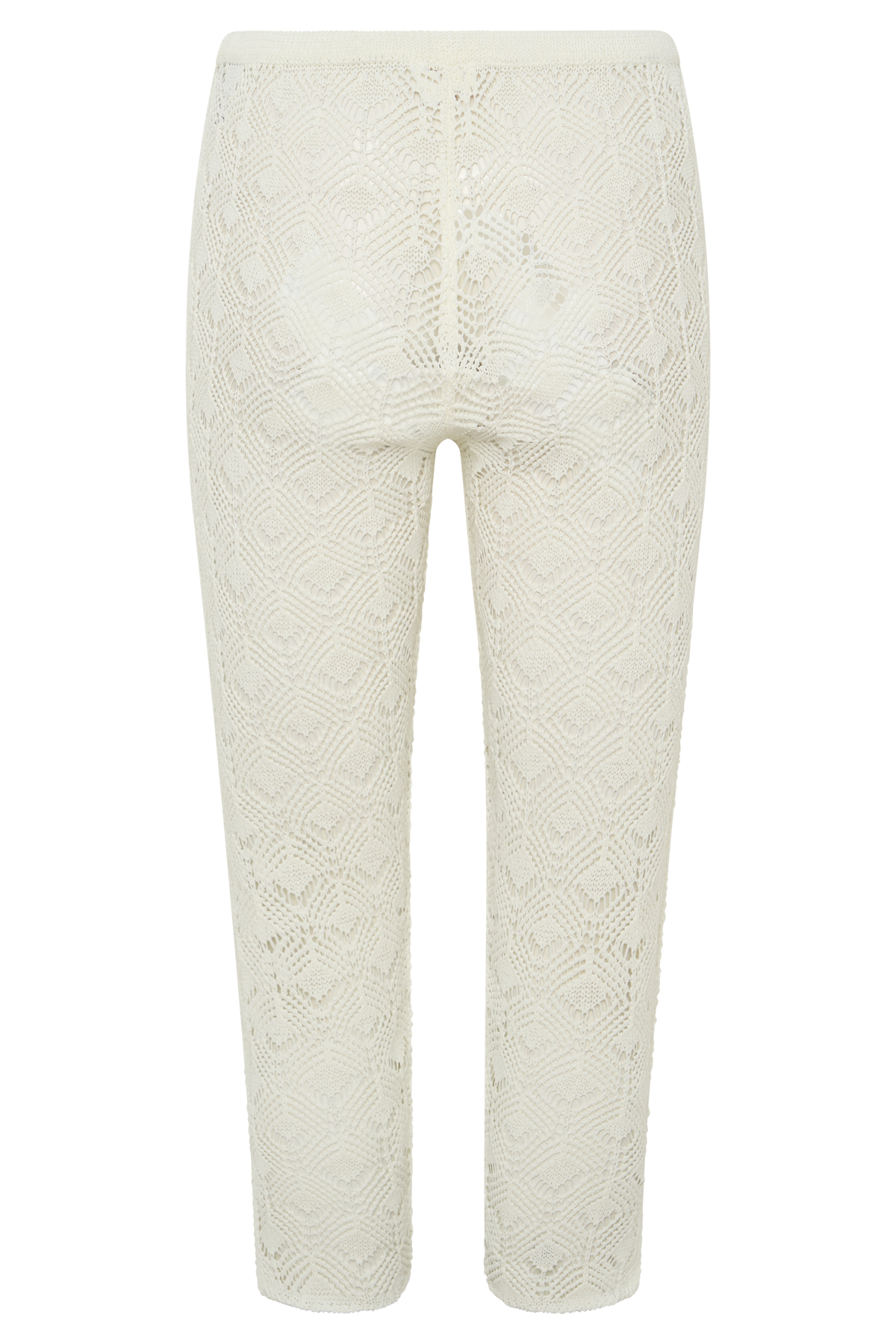 Nikiki Crochet Knit Capri Pants - Ivory #7