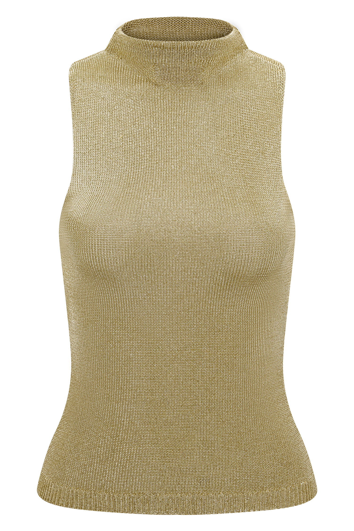 Nikki Lurex Top With Hardware - Gold