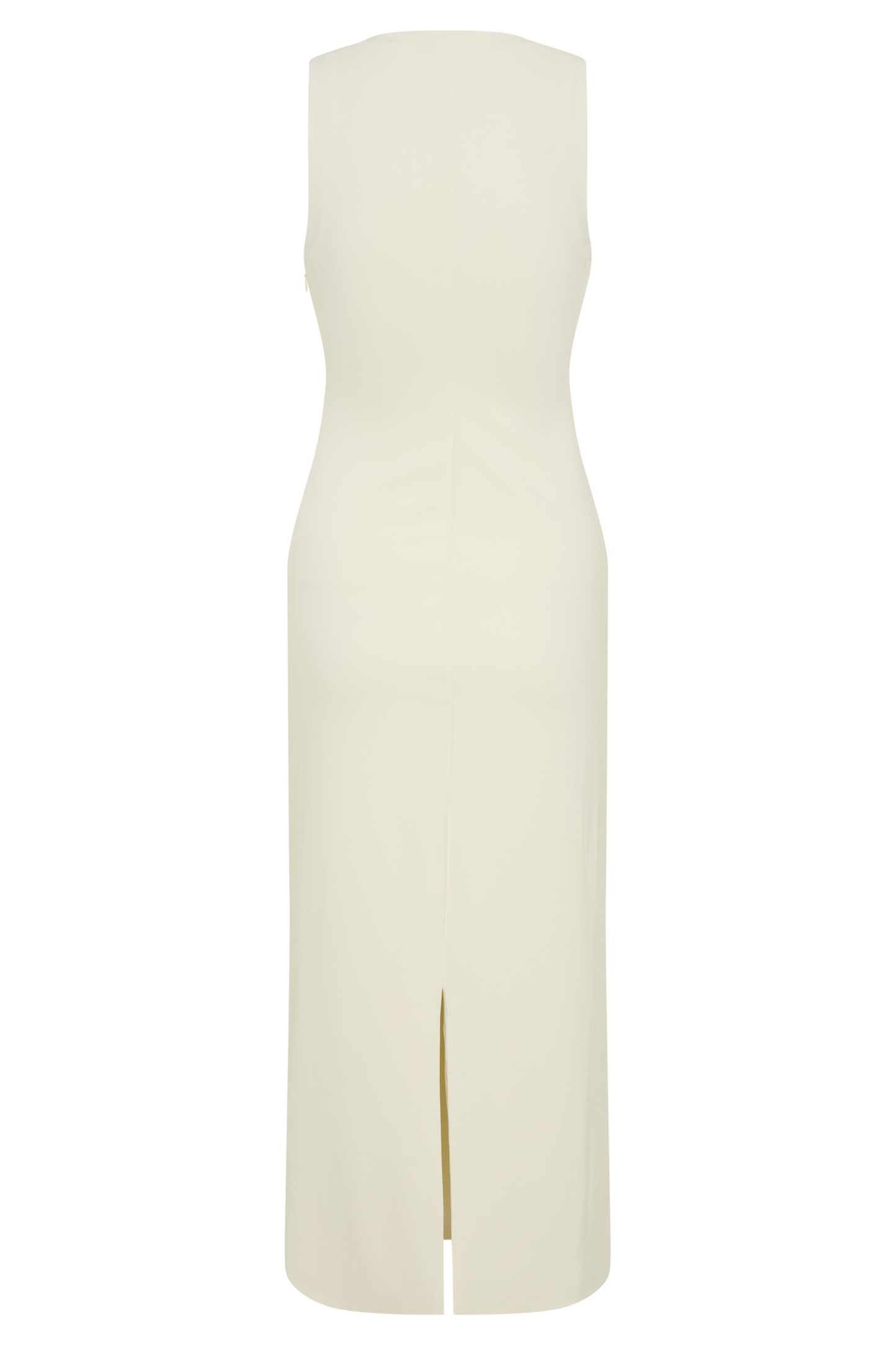 Norah Sleeveless Crepe Midi Dress - Ivory