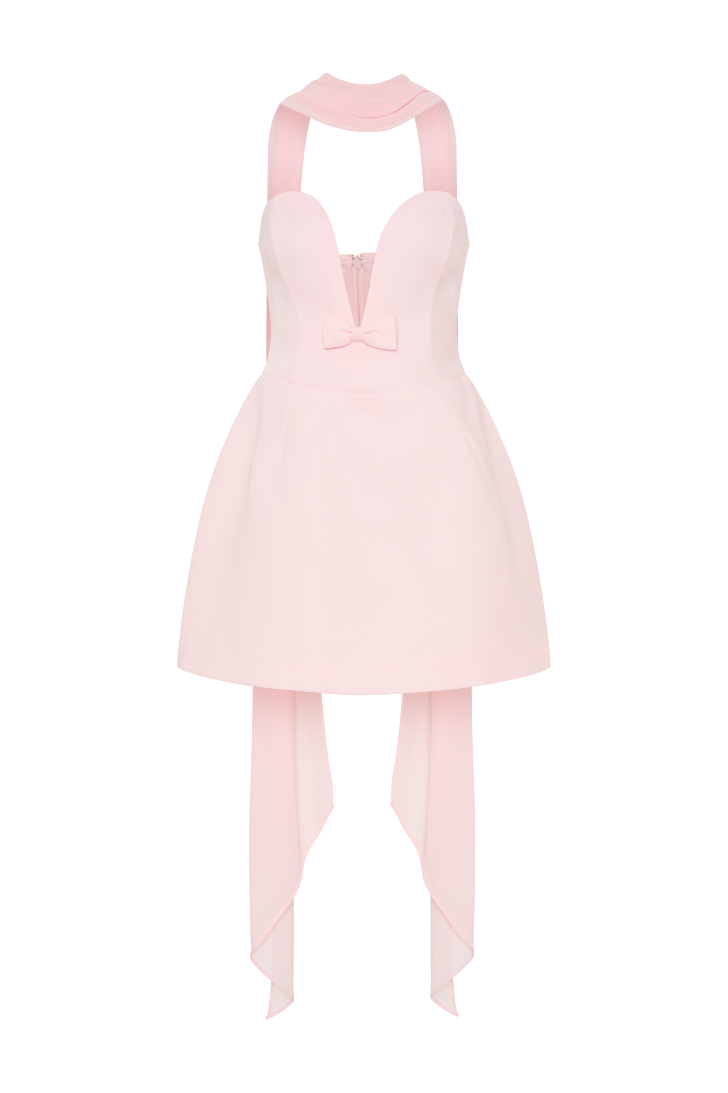 Orellia Strapless Suiting Mini Dress / Soft Pink | Meshki | S Orellia Strapless Suiting Mini Dress / Soft Pink | Meshki | S