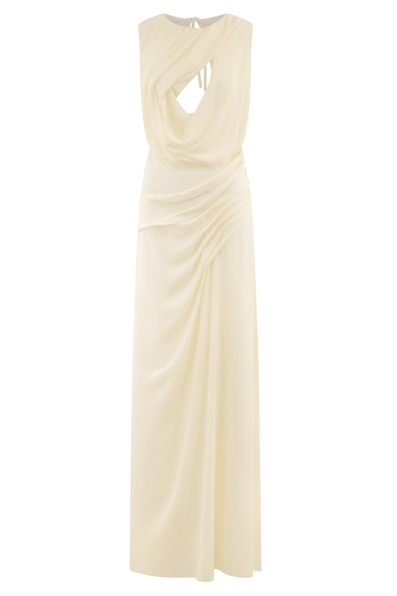 Oria Chiffon Maxi Dress - Ivory | MESHKI US Oria Chiffon Maxi Dress - Ivory | MESHKI US