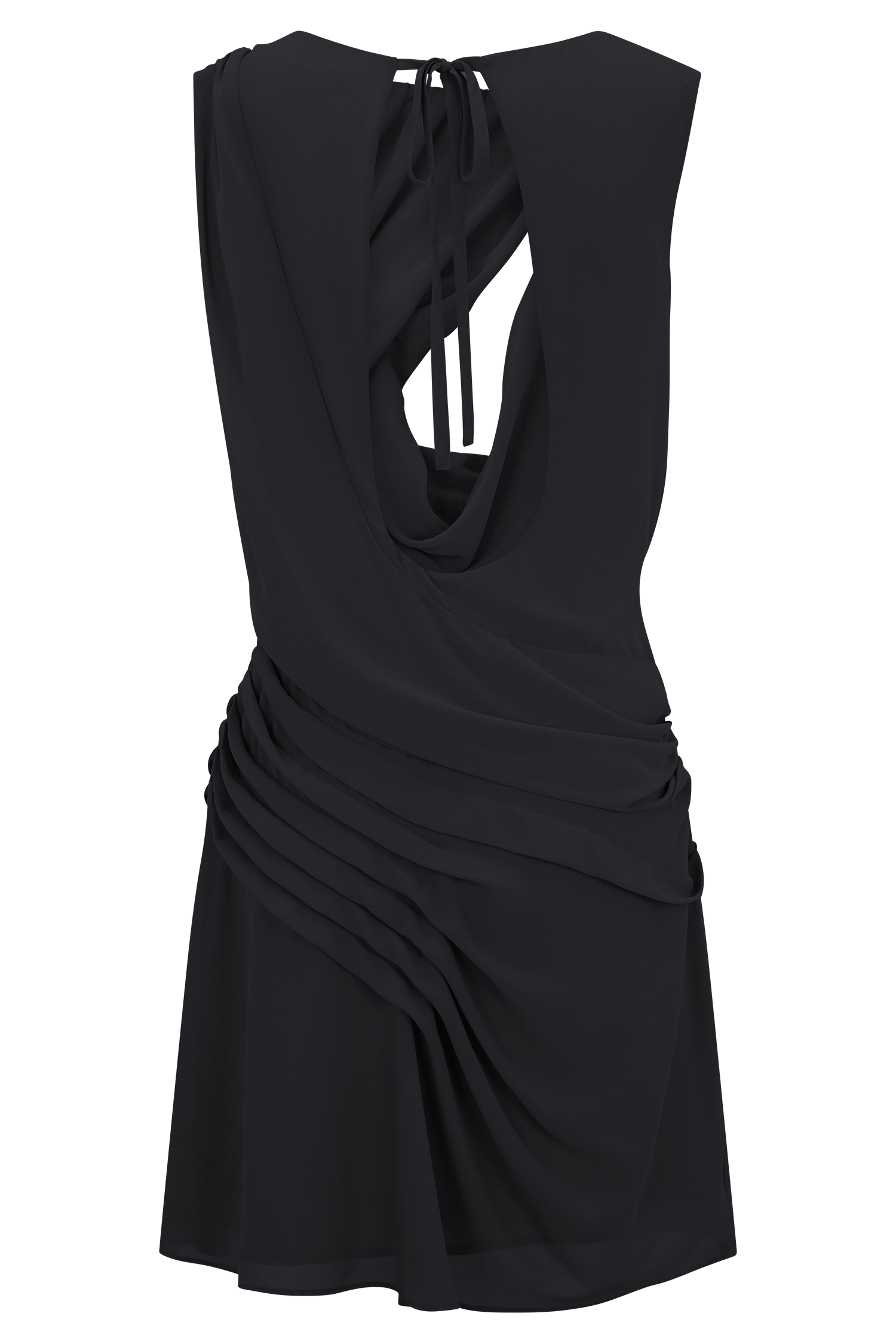 binita mini dress in chiffon black Binita Mini Dress In Chiffon Aubergine