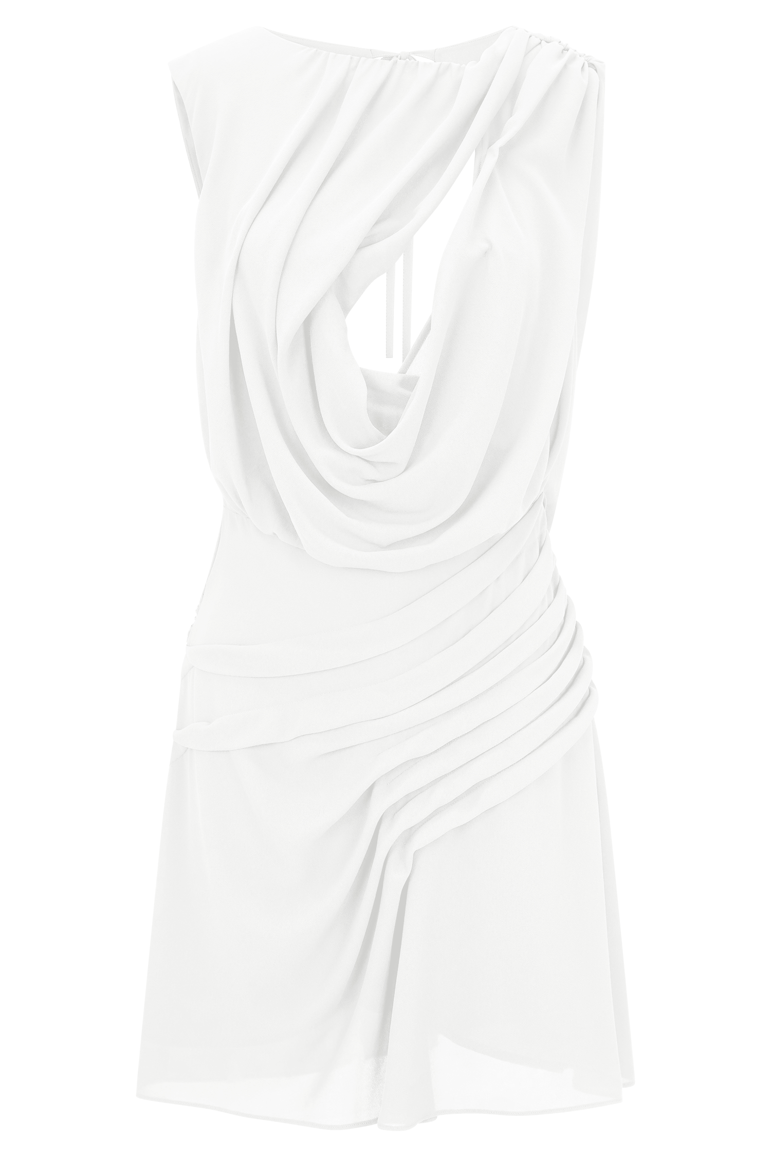 Oria Chiffon Mini Dress - White #9