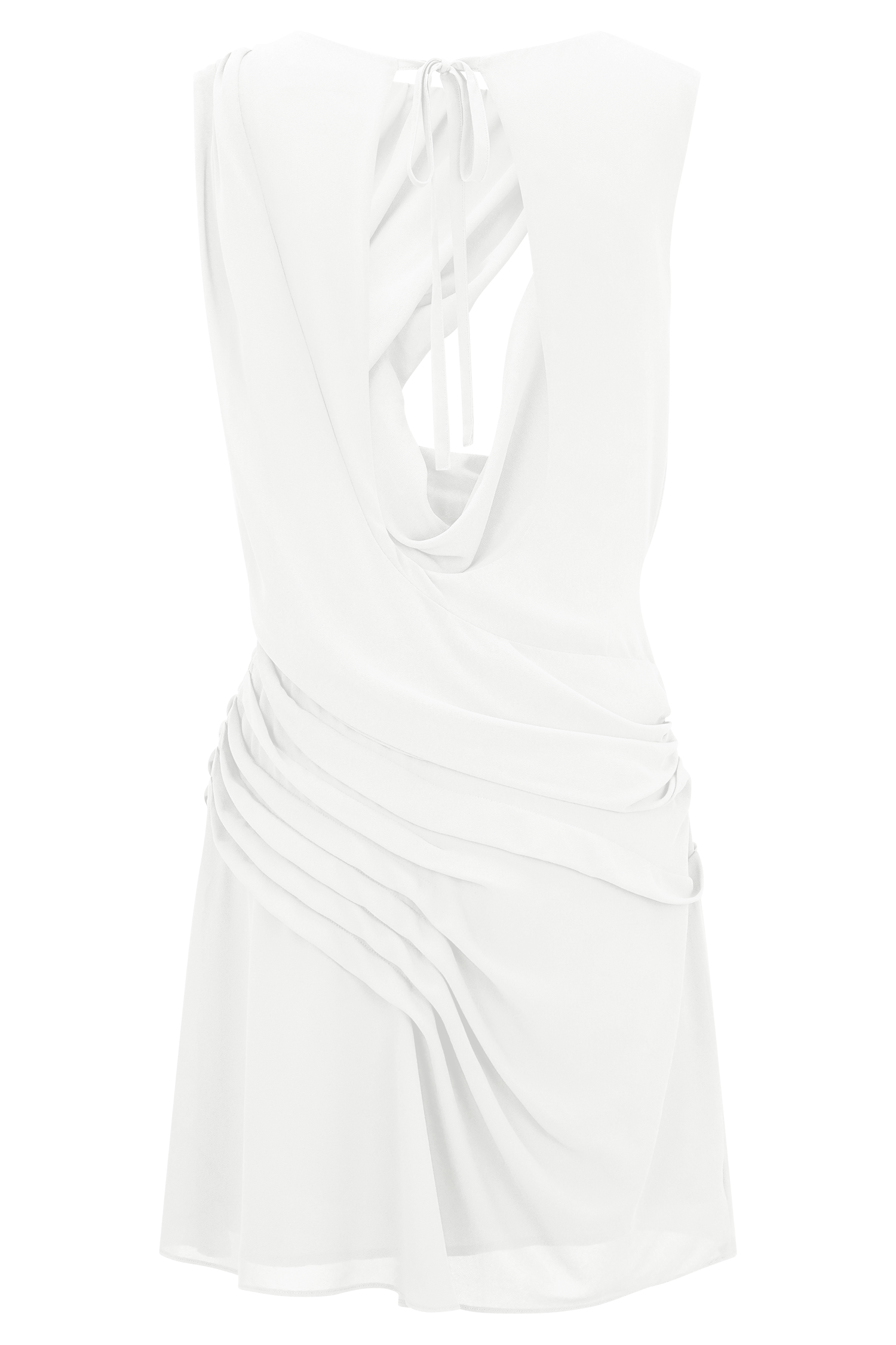 chiffon mini dress white Alice White Chiffon Mini Dress - S Size - Women's Dresses