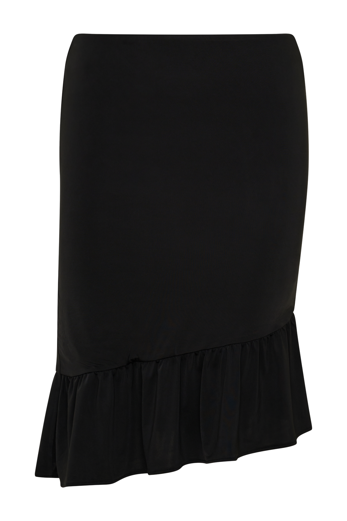 Polina Ruffle Midi Skirt - Black