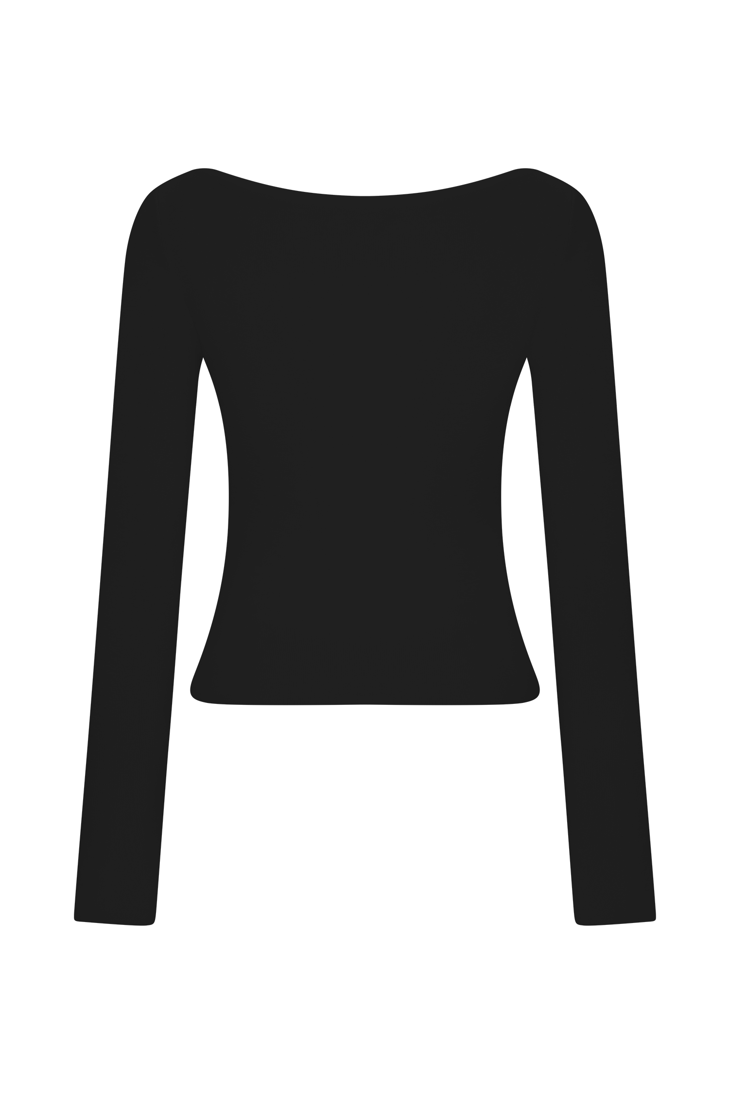 Paedyn Merino Wool Ribbed Long Sleeve Top - Black #8