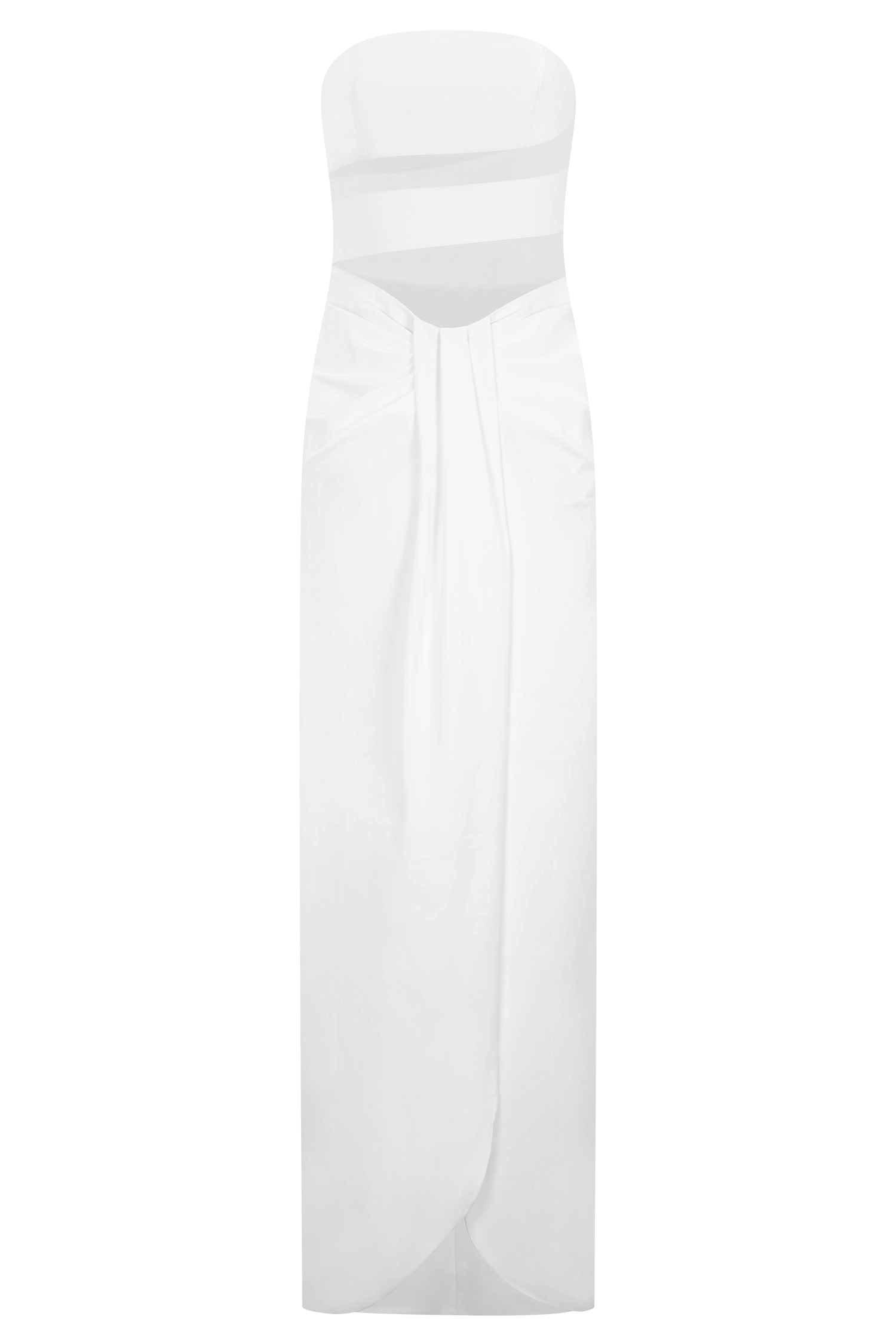 Paulina Cut Out Strapless Maxi Dress - White #7