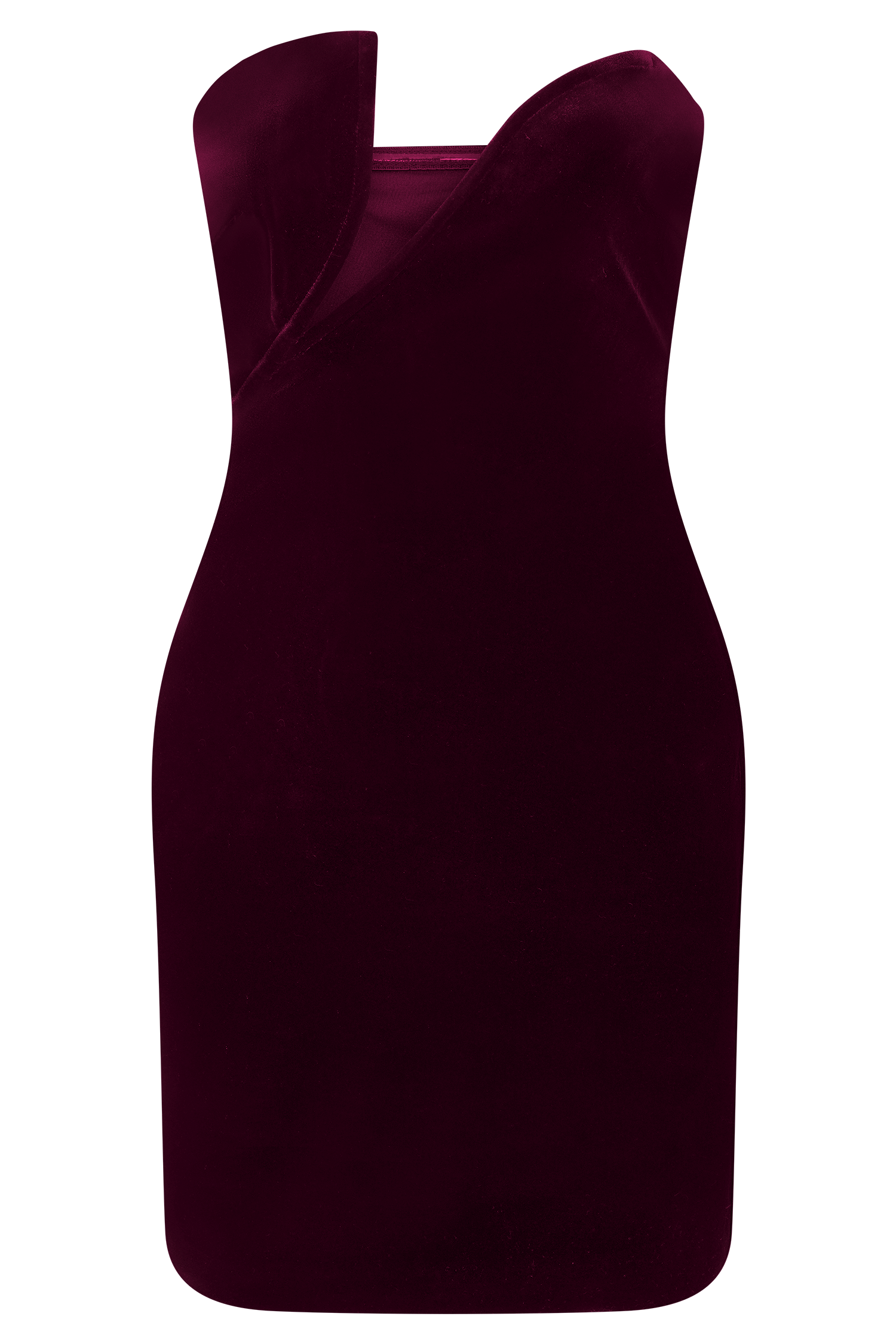 Paulina Velvet Strapless Mini Dress - Wine Paulina Velvet Strapless Mini Dress - Wine