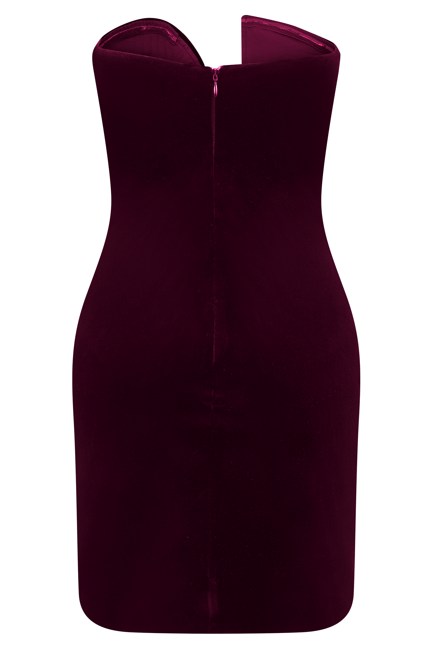 Paulina Velvet Strapless Mini Dress - Wine #8