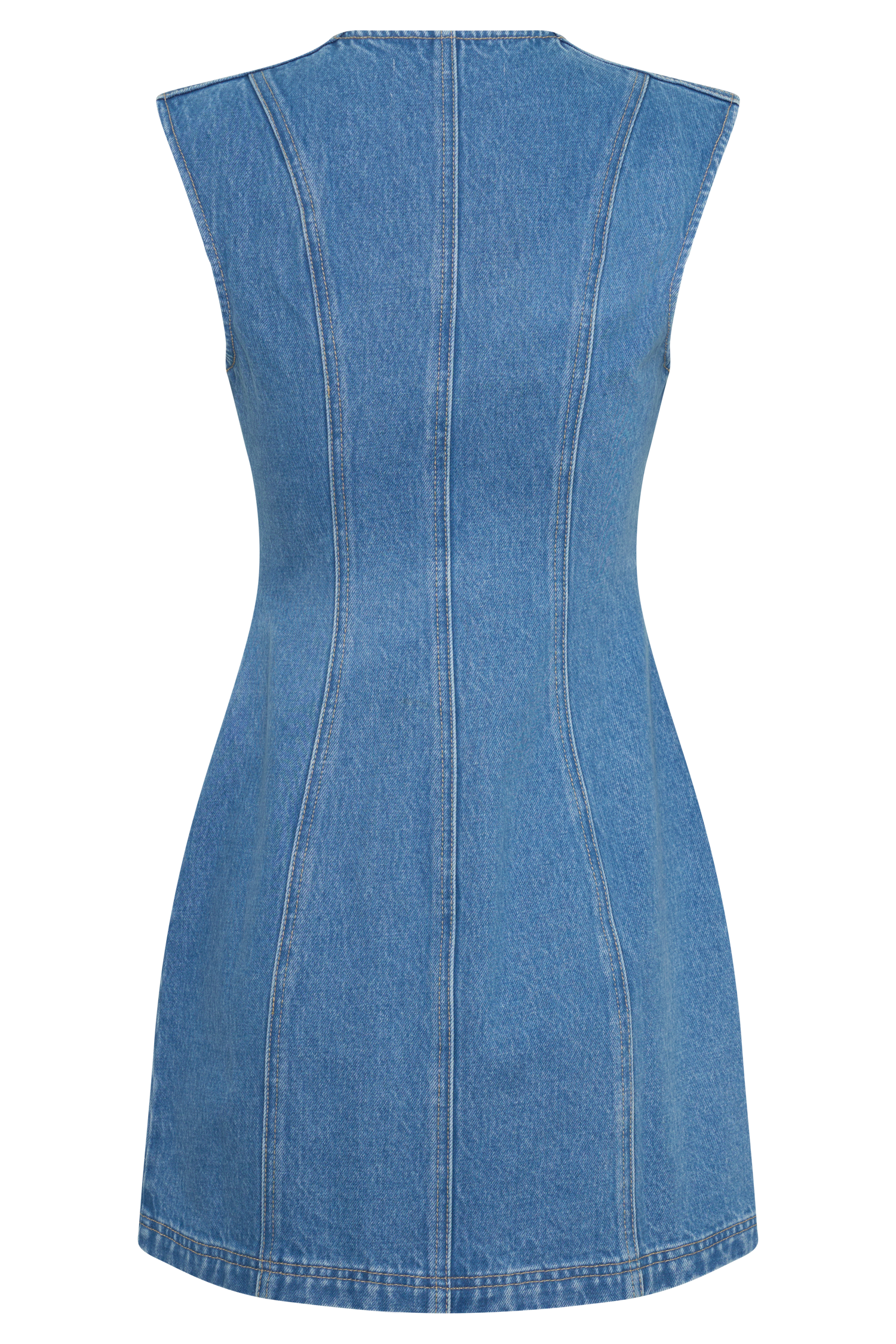 Penn Button Front Denim Mini Dress - Summer Blue | MESHKI US Penn Button Front Denim Mini Dress - Summer Blue | MESHKI US