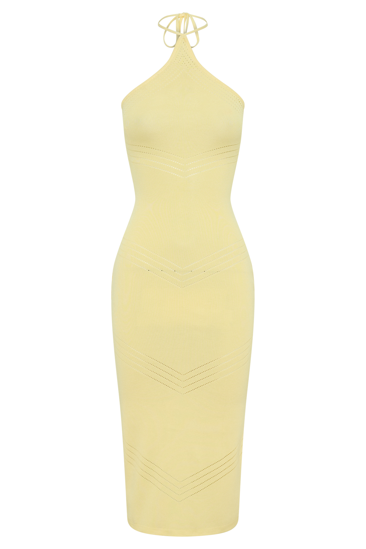 Penny Pointelle Midi Dress - Lemon #8