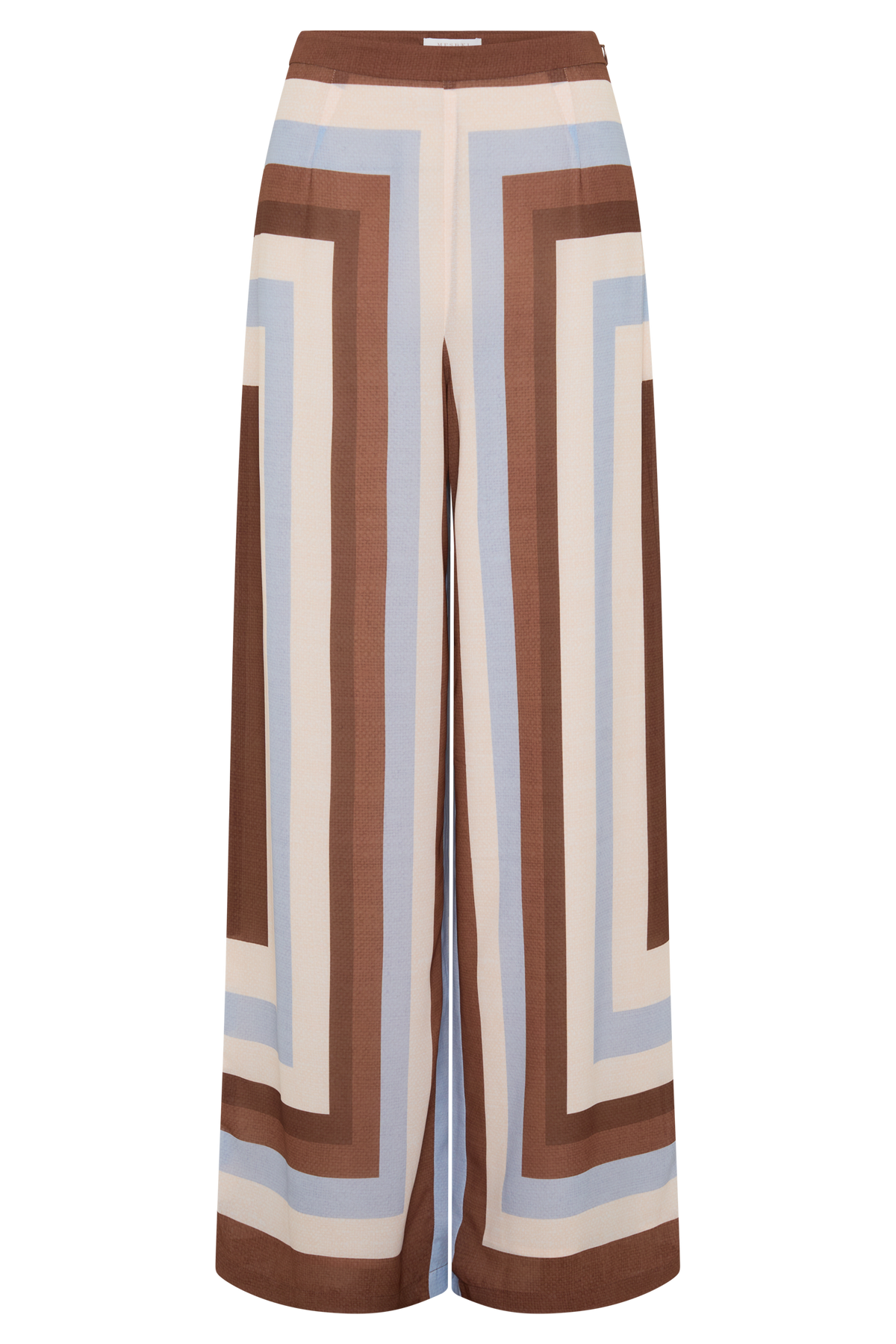 Rachel Chiffon Straight Leg Pants - Blue Stripe #9