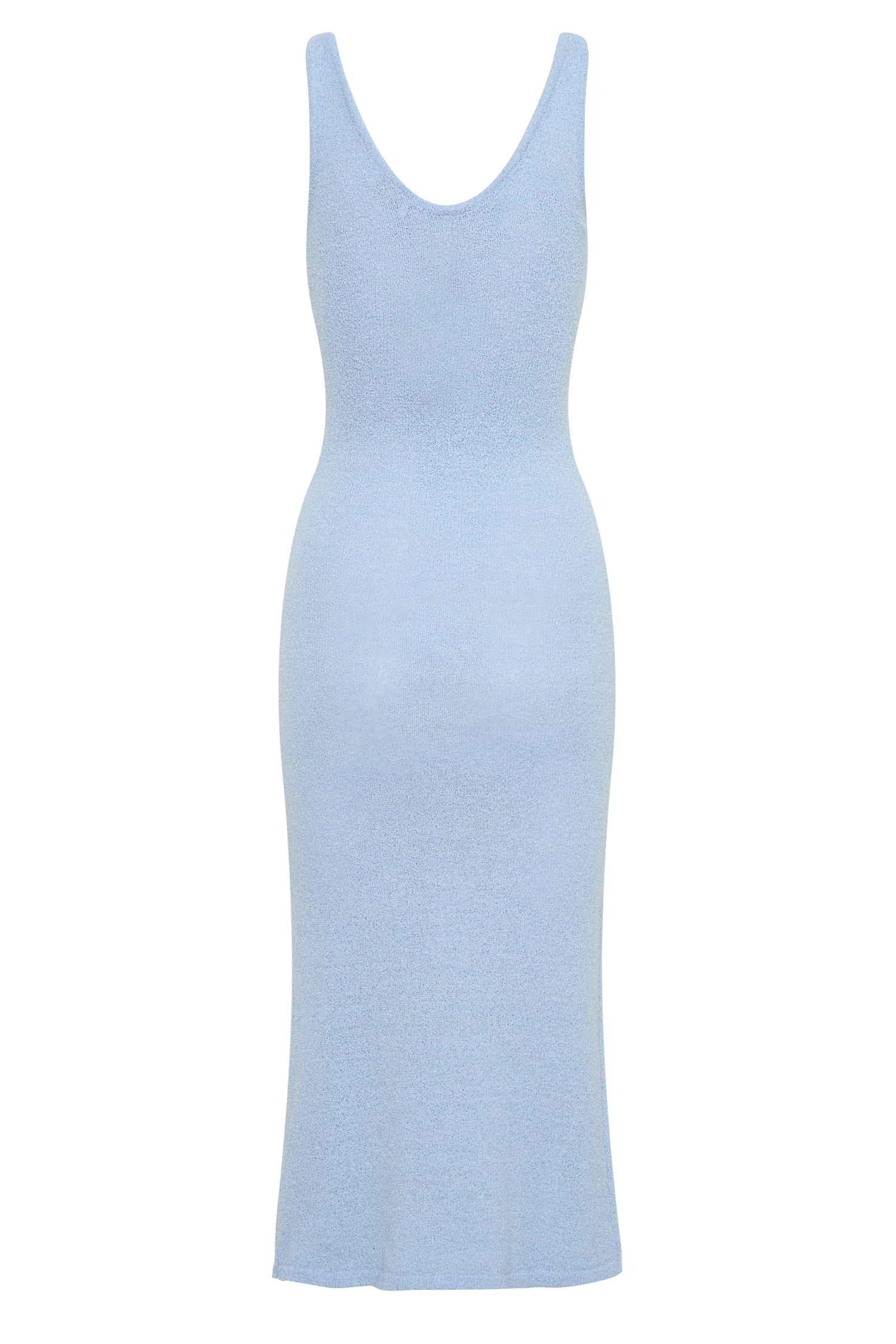light blue ribbed midi dress Mango knitted ribbed midi dress in light blue