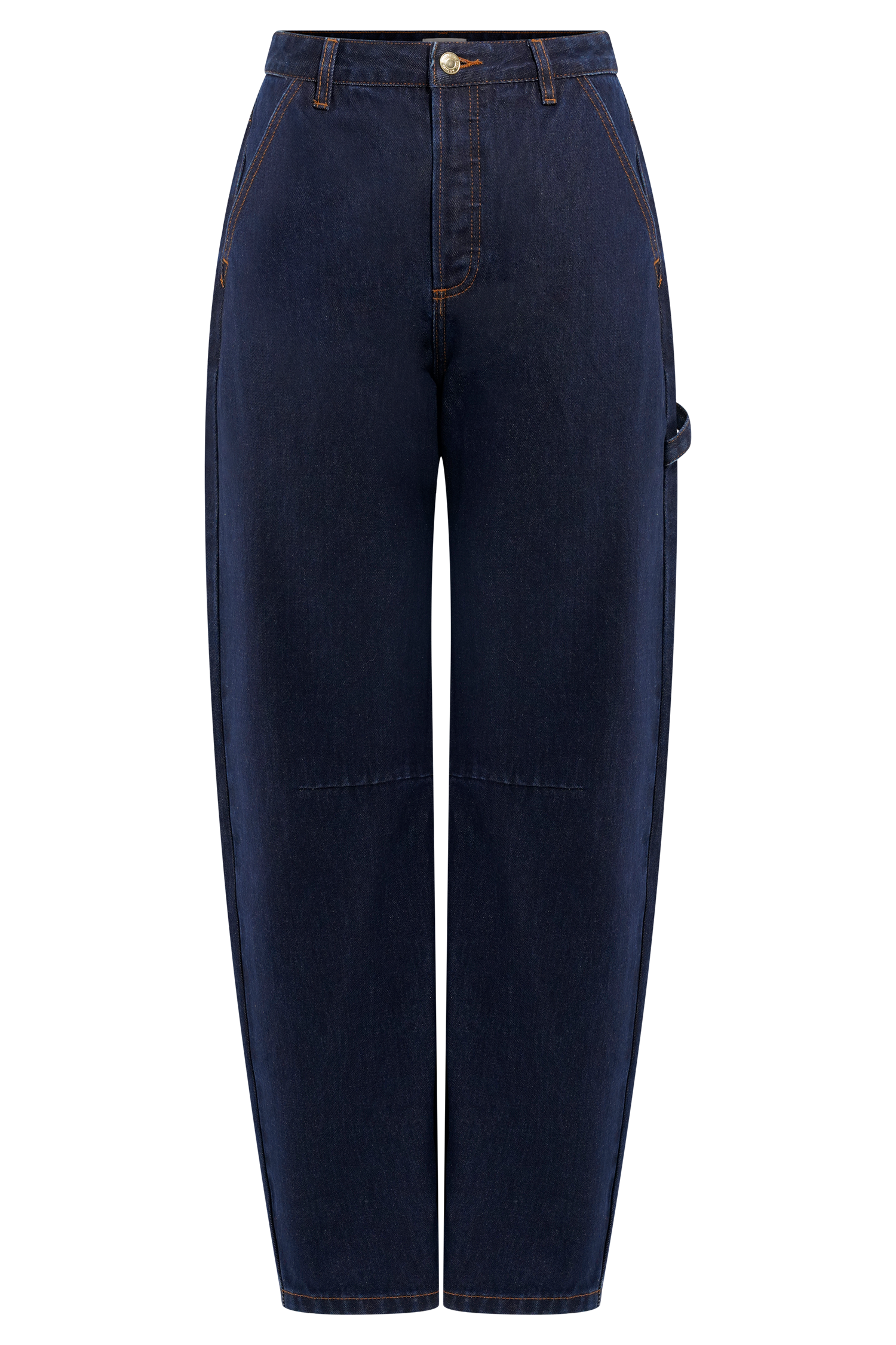 Renata Barrel Denim Jeans - Indigo Blue #9