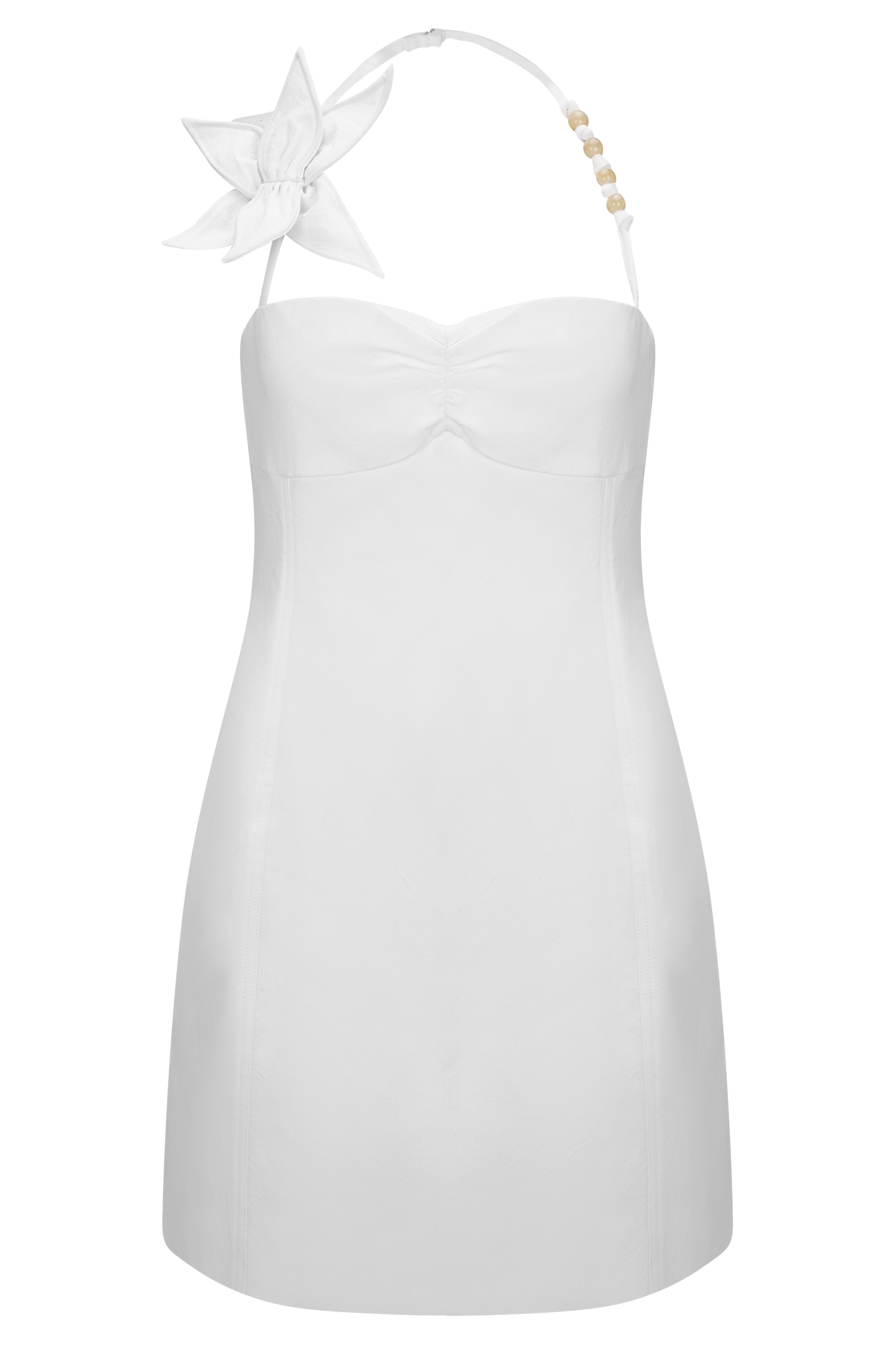 reyes linen mini dress Nude Lucy Reyes Linen Mini Dress - White