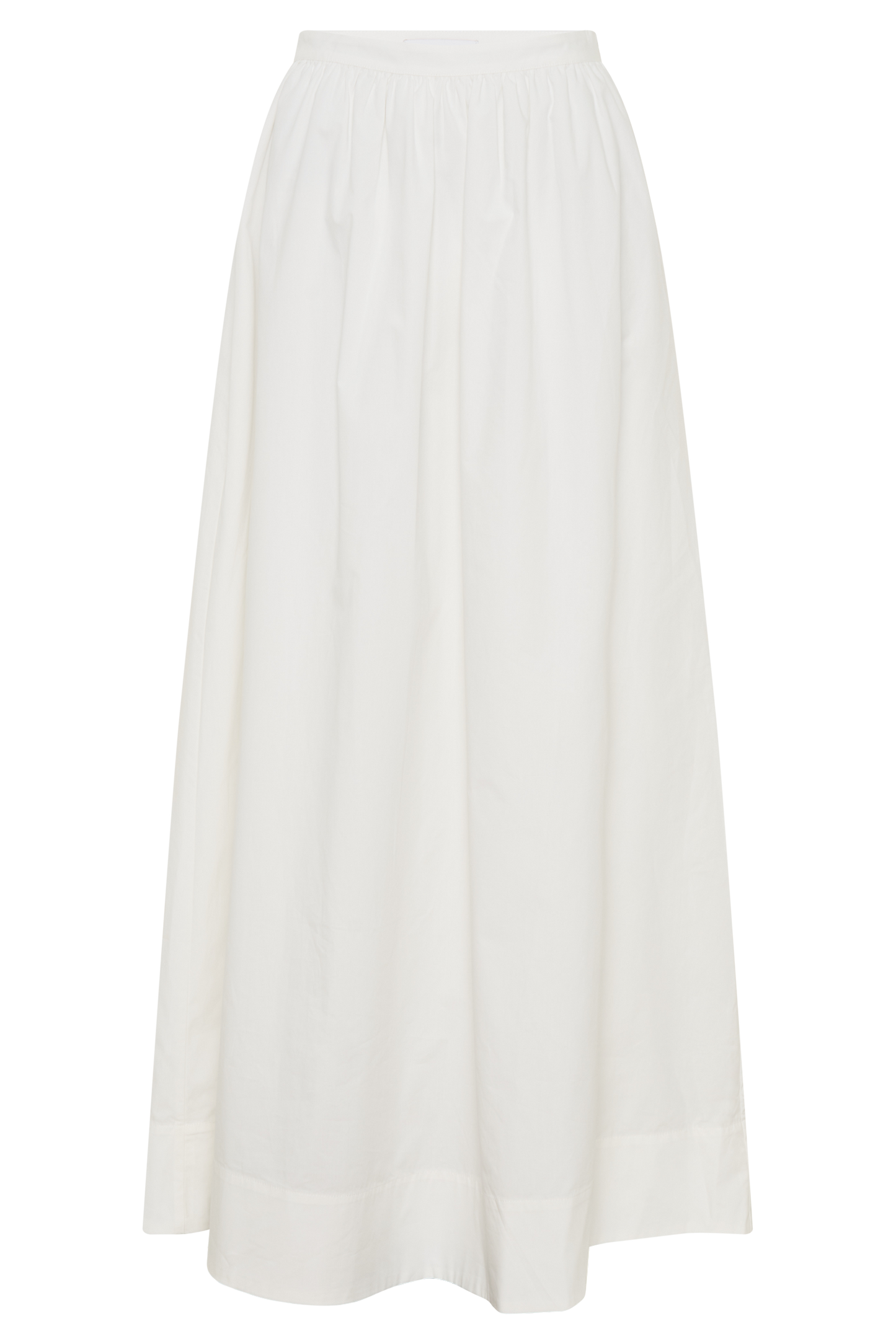 River Gathered Maxi Skirt - White