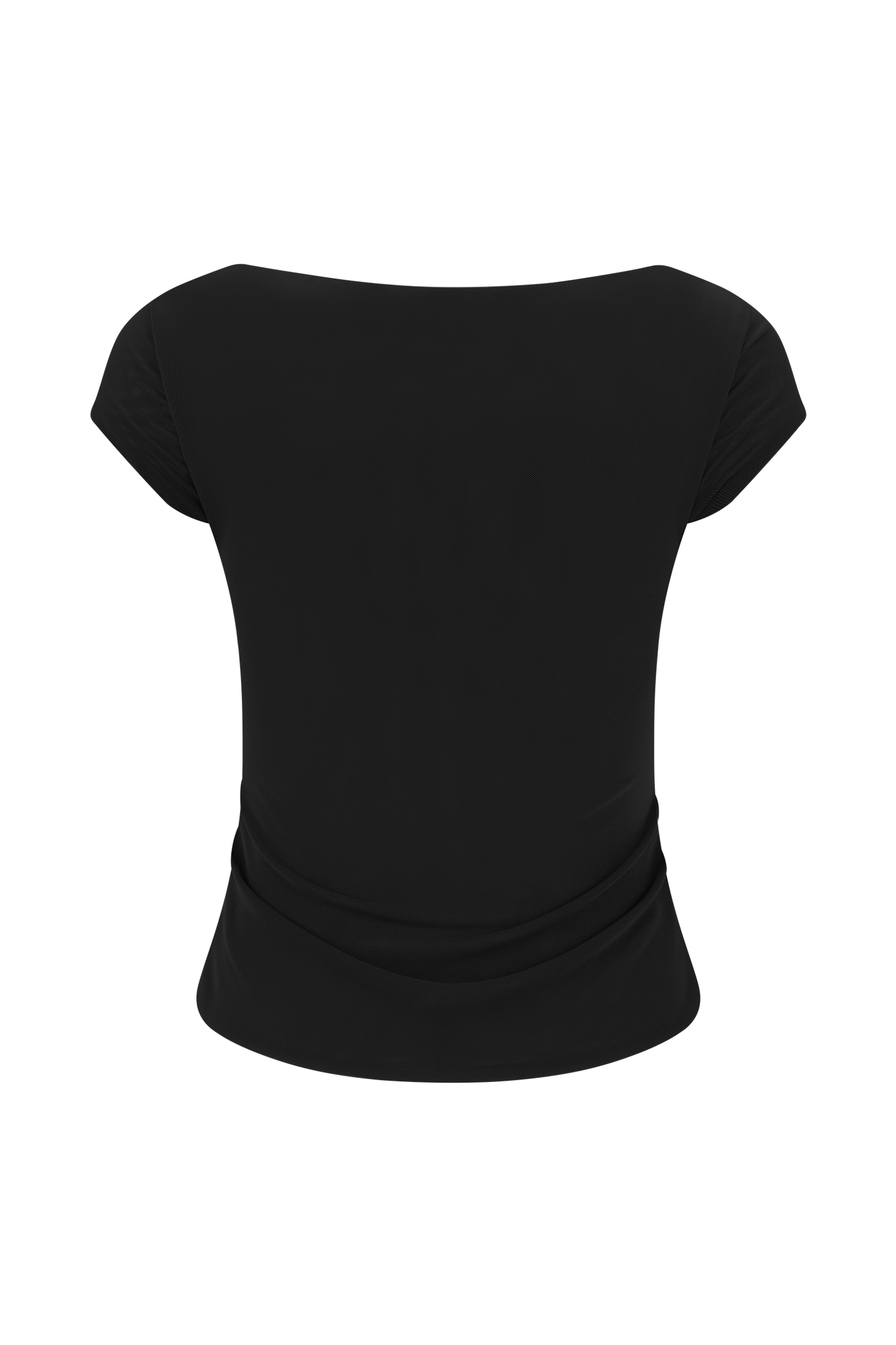 Romana Short Sleeve Mesh Top - Black
