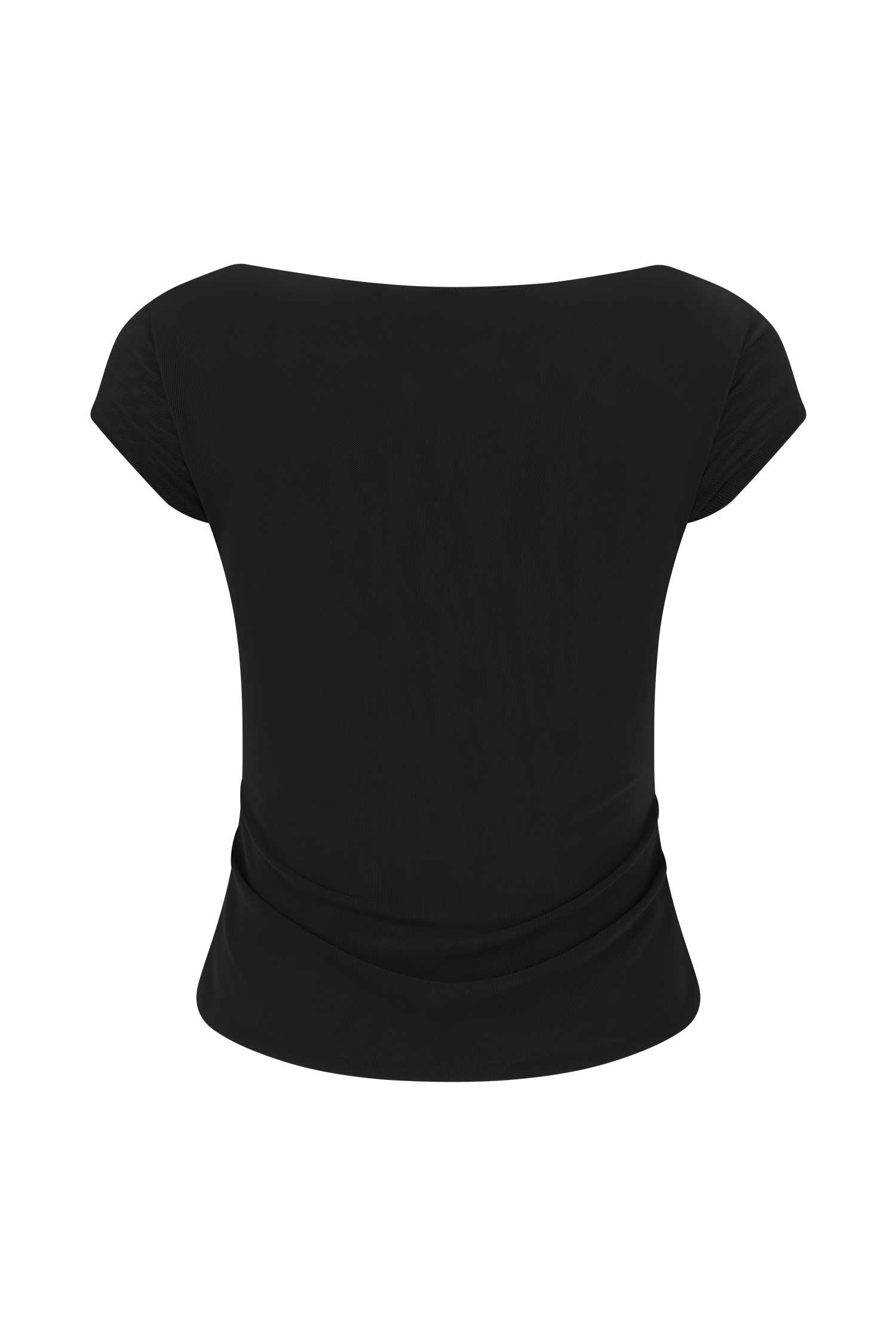 Romana Short Sleeve Mesh Top - Black #8