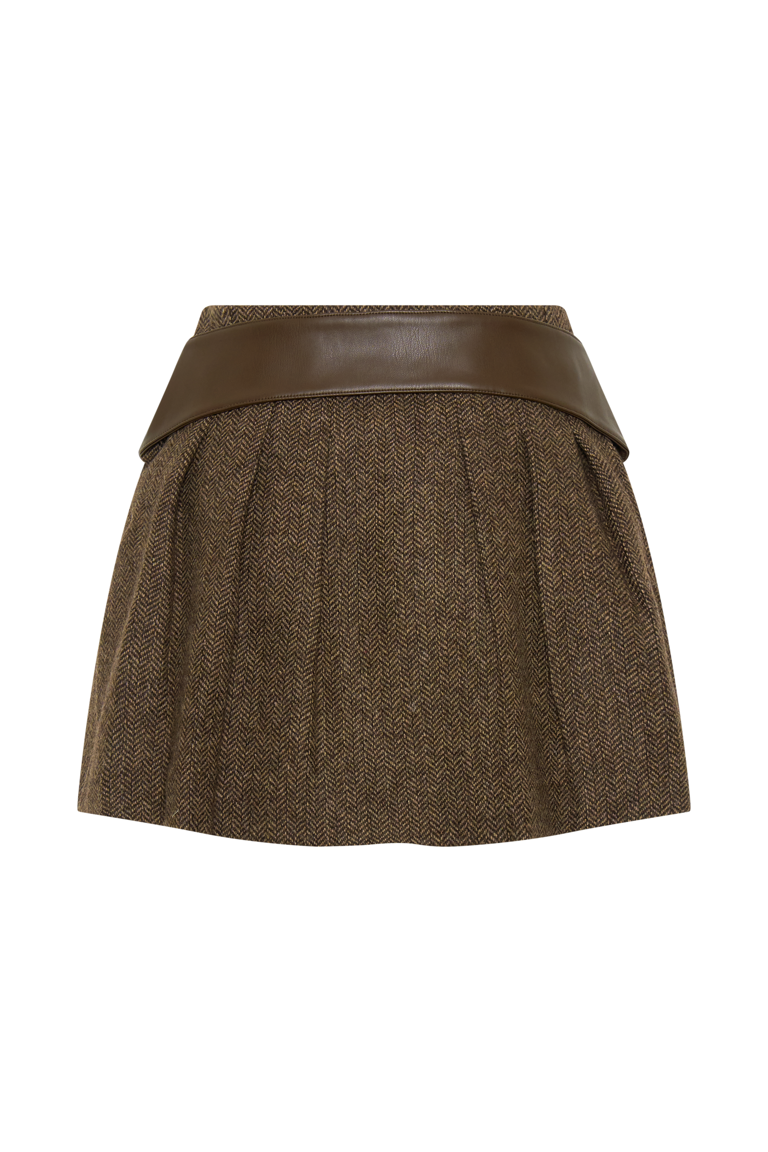 Romy Mini Skirt With Hardware - Herringbone #8