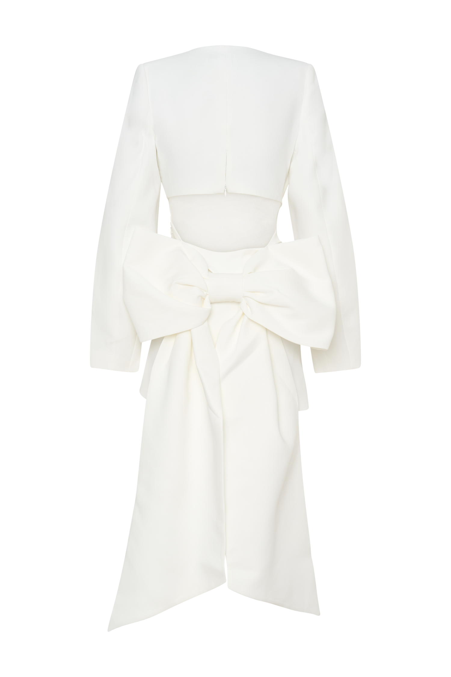 Rosanna Suiting Bow Mini Dress / Ivory | MESHKI