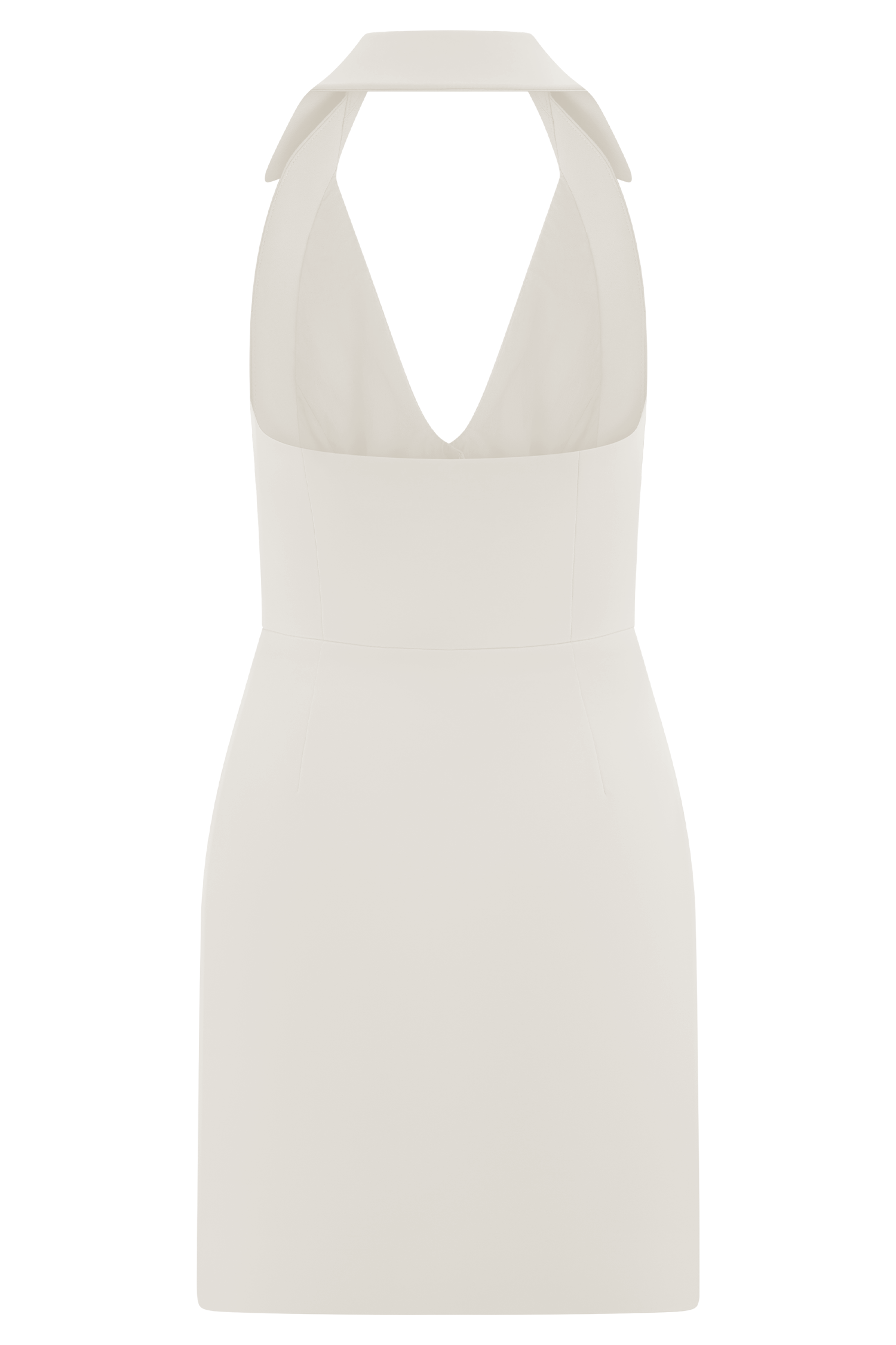 Ruth Cotton Halter Mini Dress / Ivory | MESHKI | XS Ruth Cotton Halter Mini Dress / Ivory | MESHKI | XS