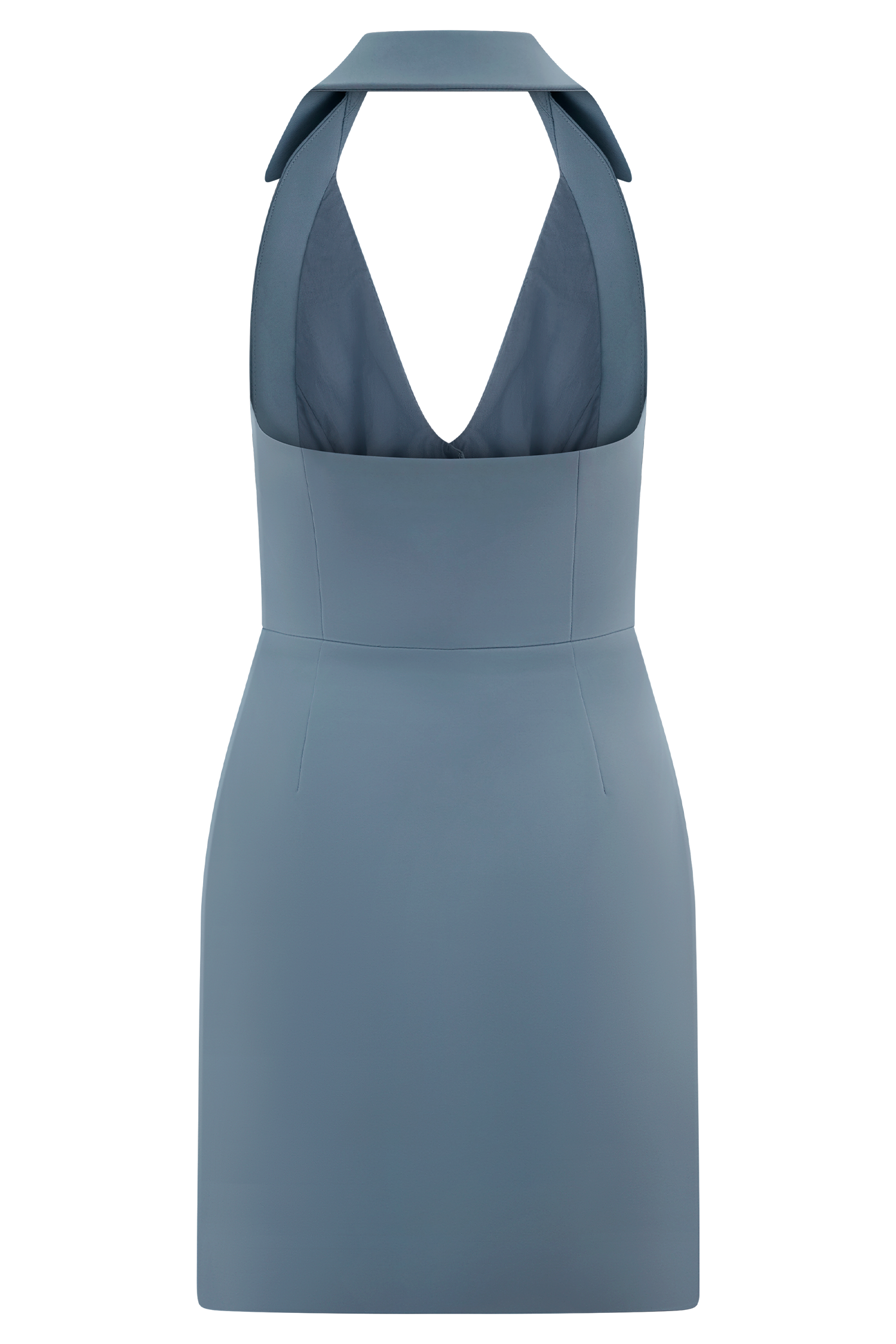 Ruth Cotton Halter Mini Dress - Ocean Blue | MESHKI US Ruth Cotton Halter Mini Dress - Ocean Blue | MESHKI US