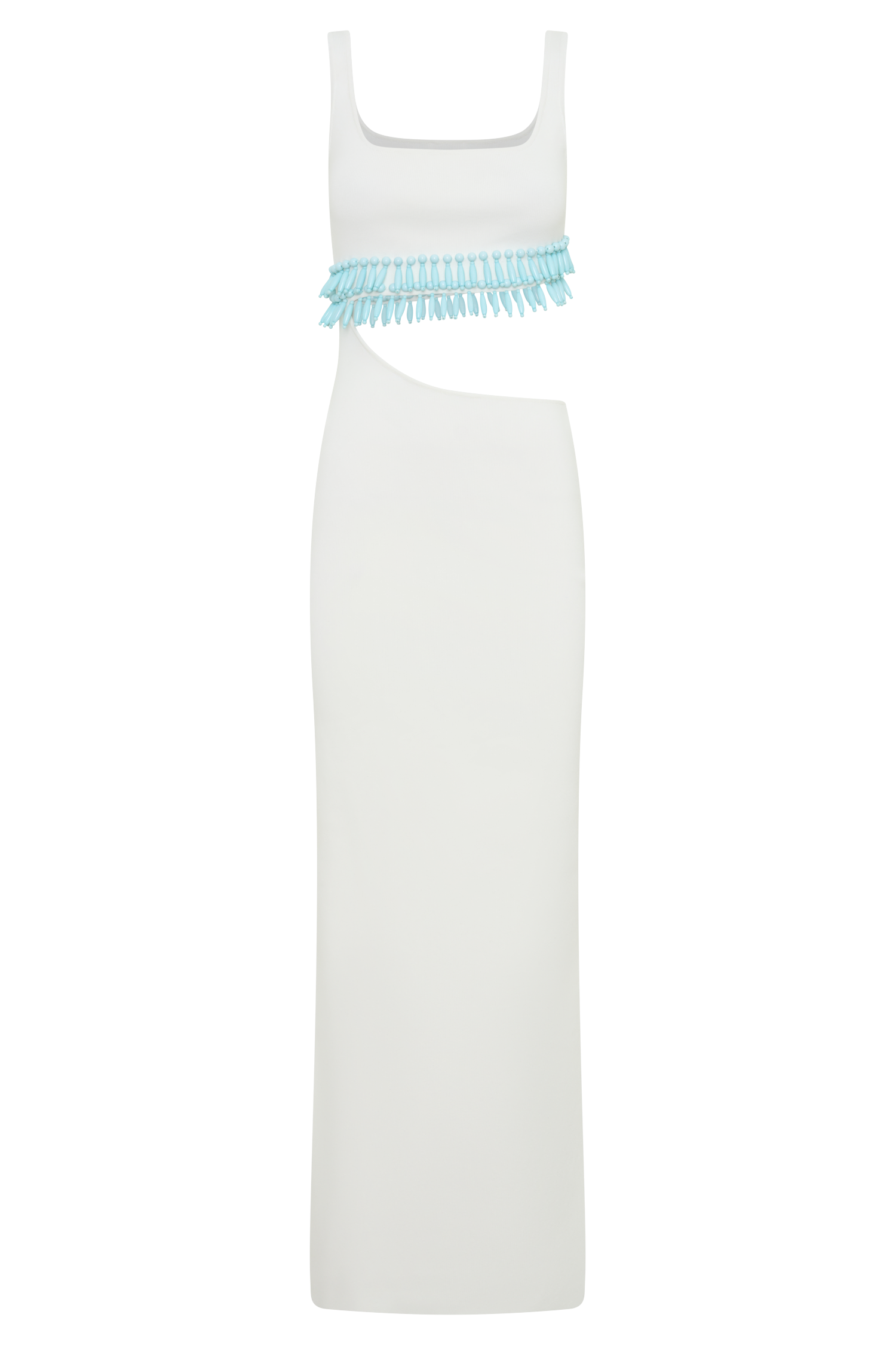 beaded knit dress Beaded pointelle knit maxi dress White For Women