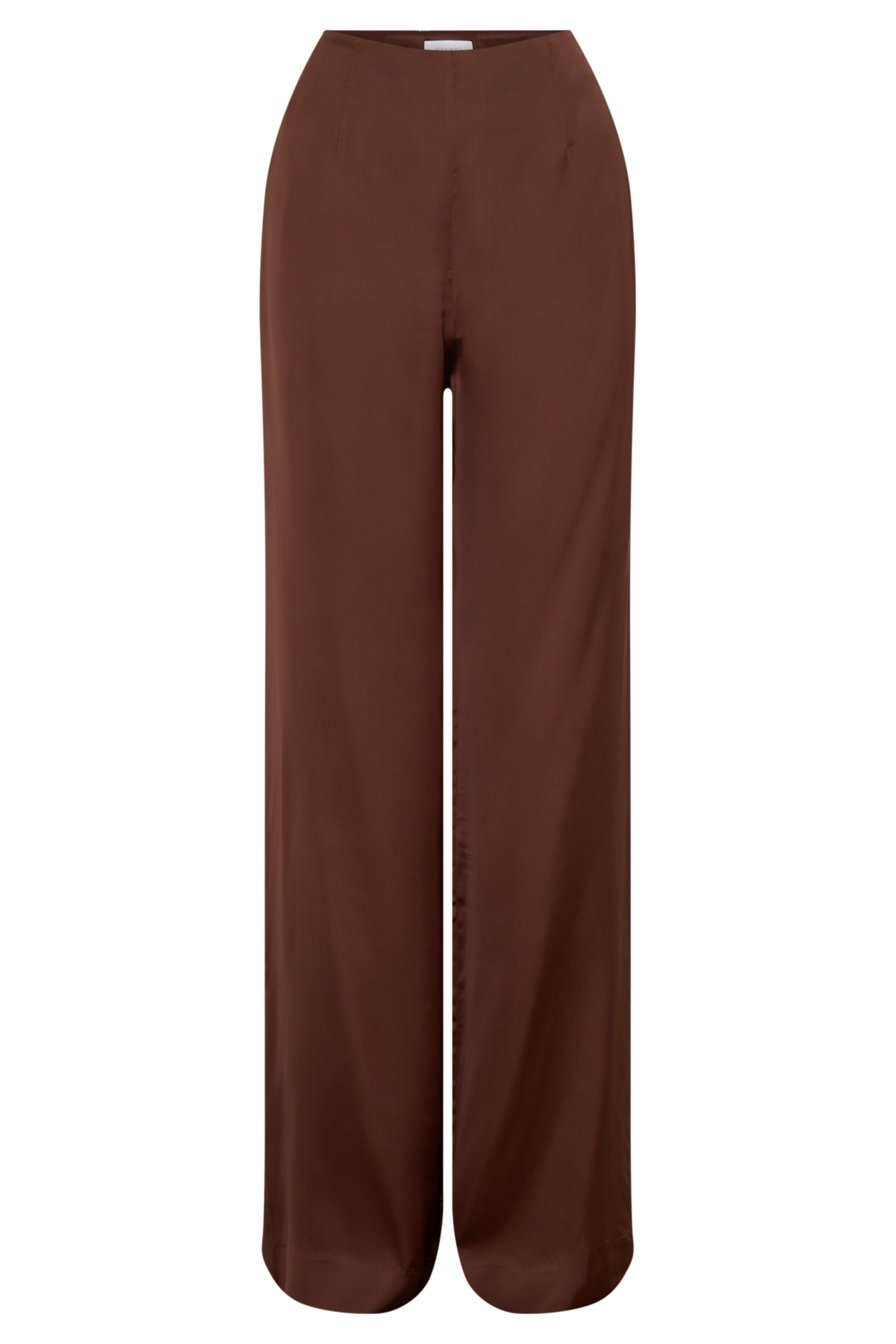 Sydney Straight Leg Satin Pants - Dark Chocolate #8