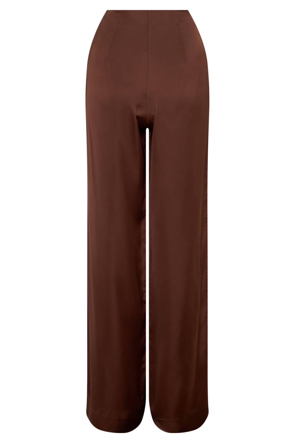 Sydney Straight Leg Satin Pants - Dark Chocolate #7