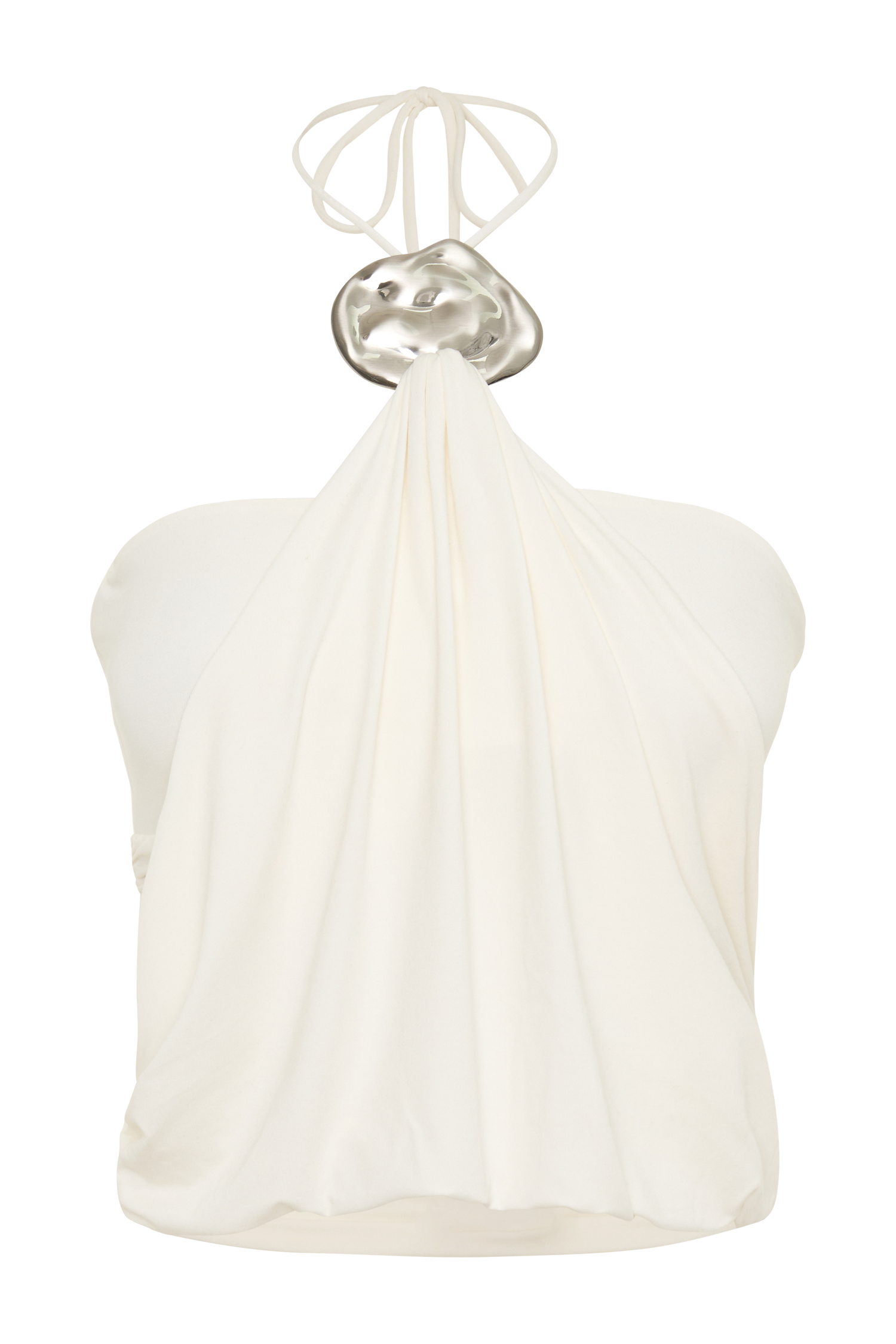 Sade Halter Top With Hardware - Ivory #11