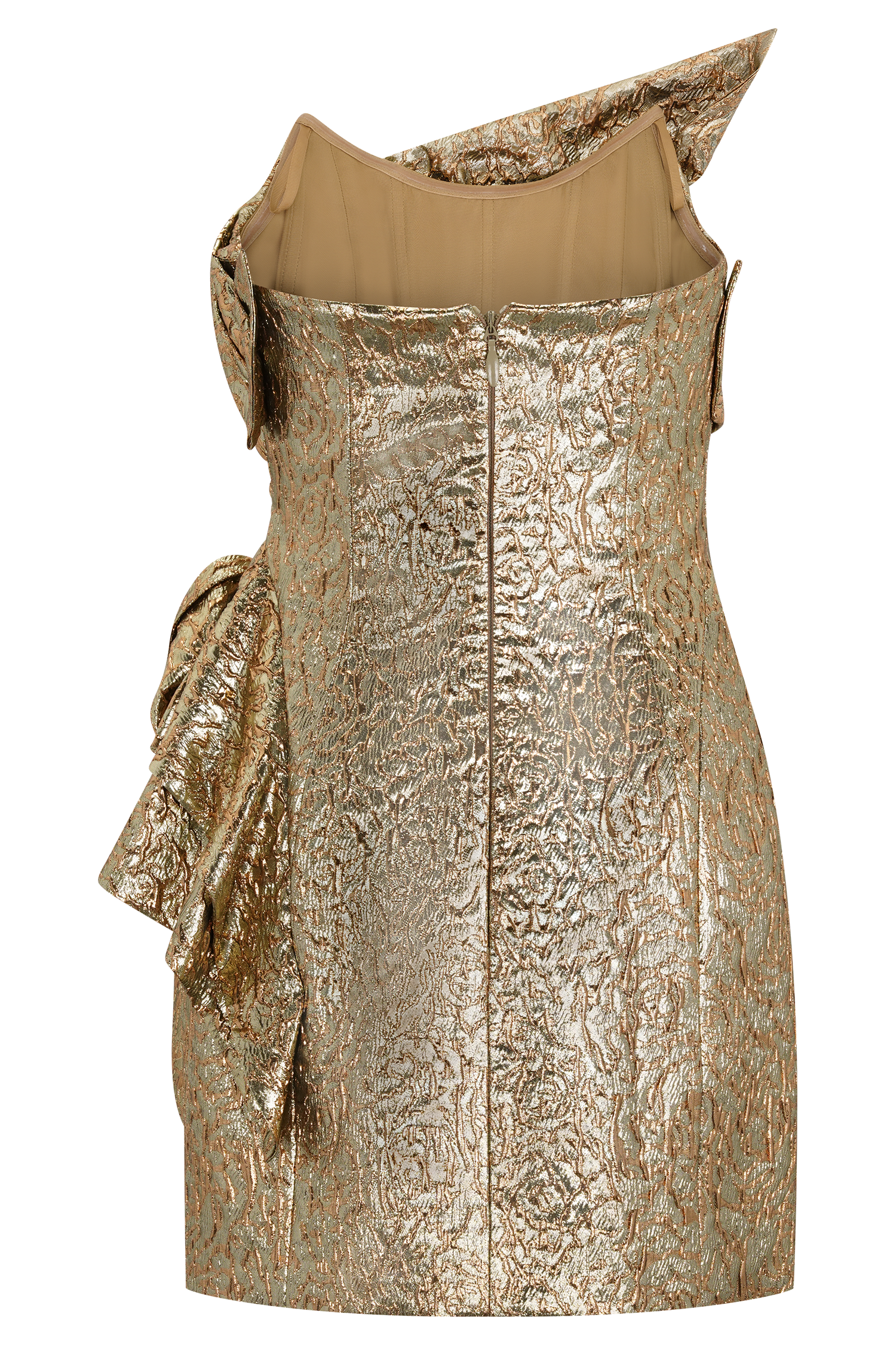 Sadie Structured Mini Dress - Gold #11